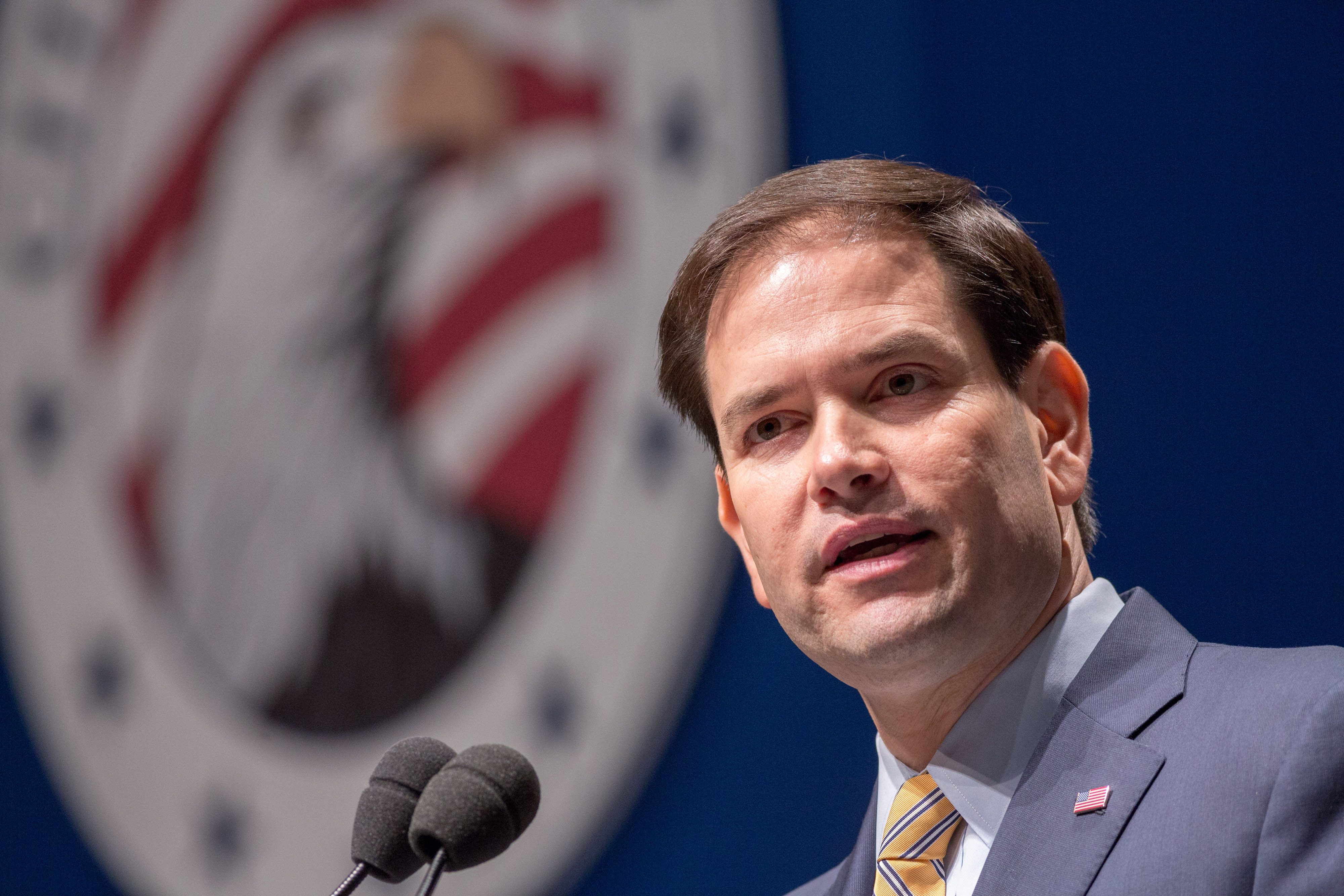 Republican Presidential candidate U.S. Sen. Marco Rubio speaks during the Freedom Summit on May 9, 2015 in Greenville, South Carolina. (Richard Ellis—Getty Images)
