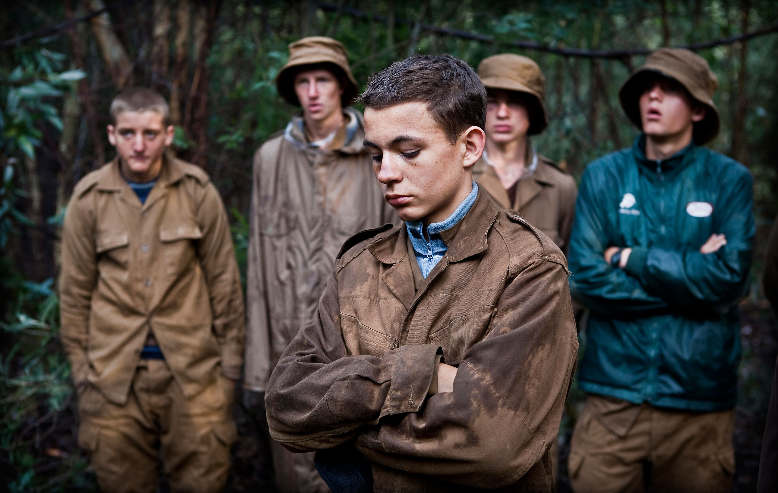 E.C. (16), stands in the woods next to the base camp. The young Afrikaners at the camp seem trapped between the ideas their parents have passed onto them and what they learn at their mixed-race schools and experience daily in the rainbow nation.