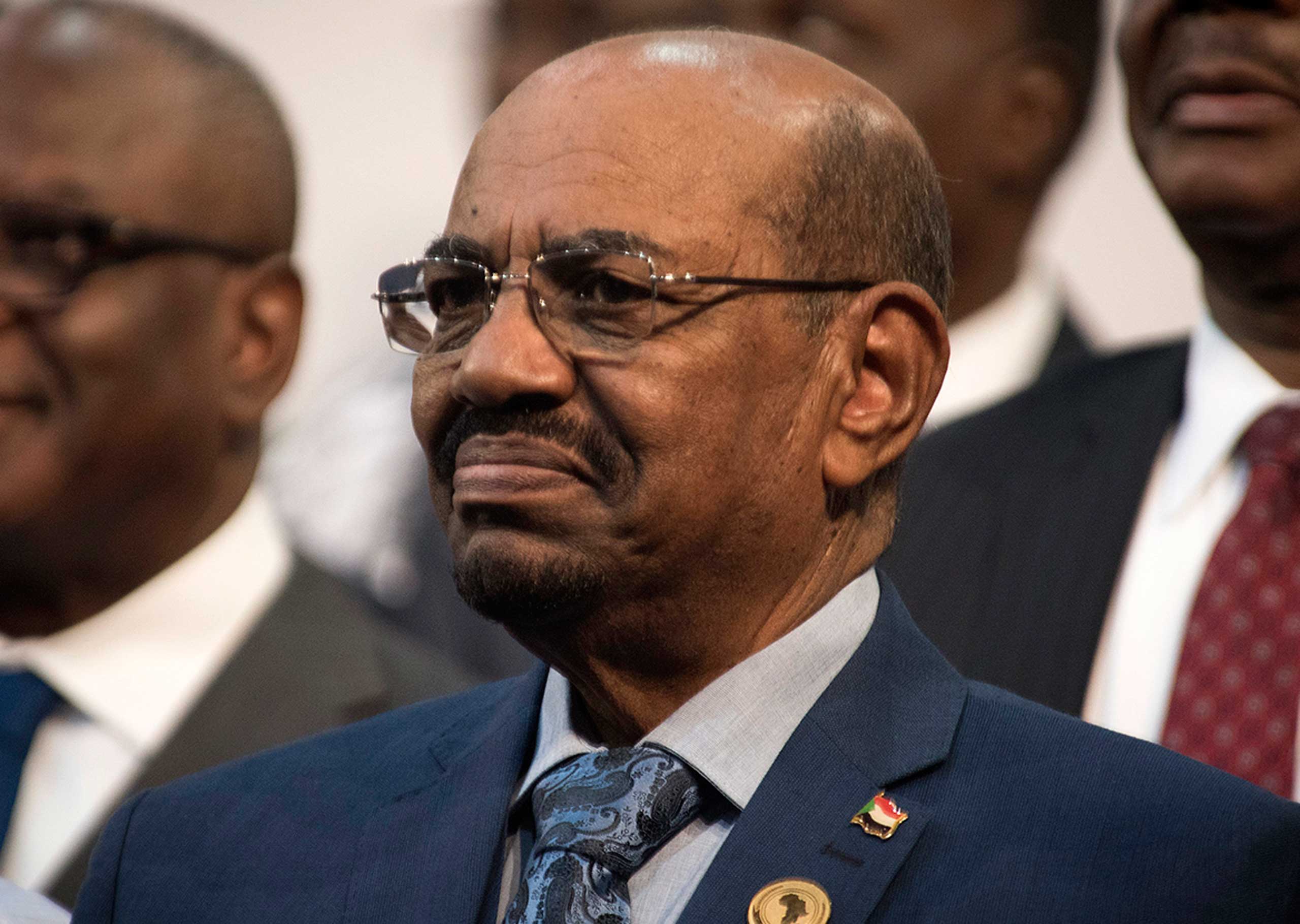 Sudanese President Omar al-Bashir is seen during the opening session of the African Union summit in Johannesburg on June 14, 2015 (Shiraaz Mohamed—AP)