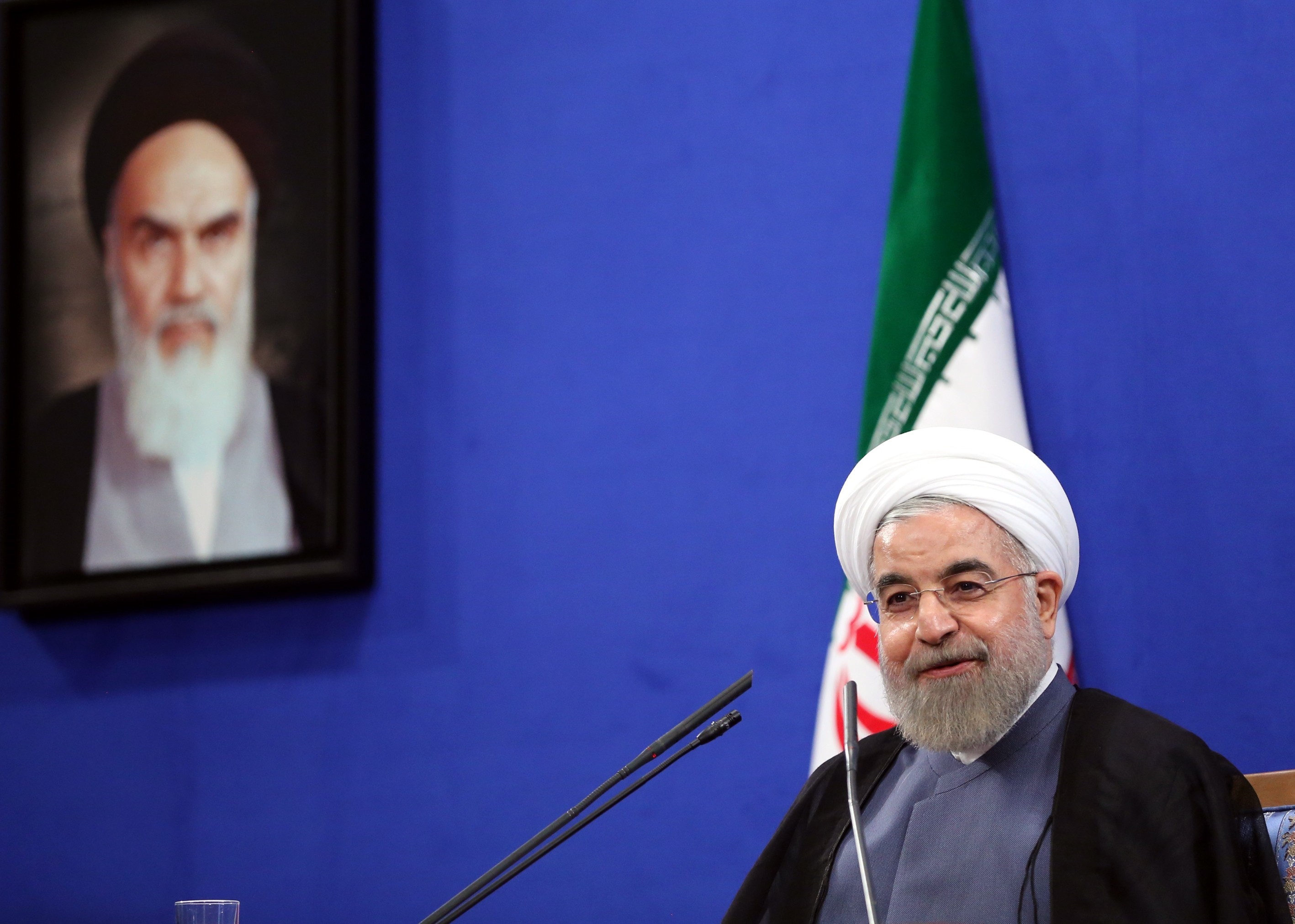 Iranian President Hassan Rouhani speaks during a press conference in Tehran, Iran on June 13, 2015.