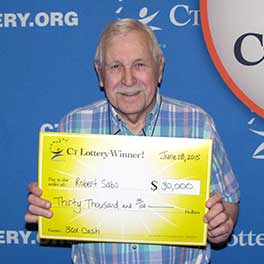 Bob Sabo becomes a “30X Cash 2nd Edition” instant game top prize winner. (CT Lottery)