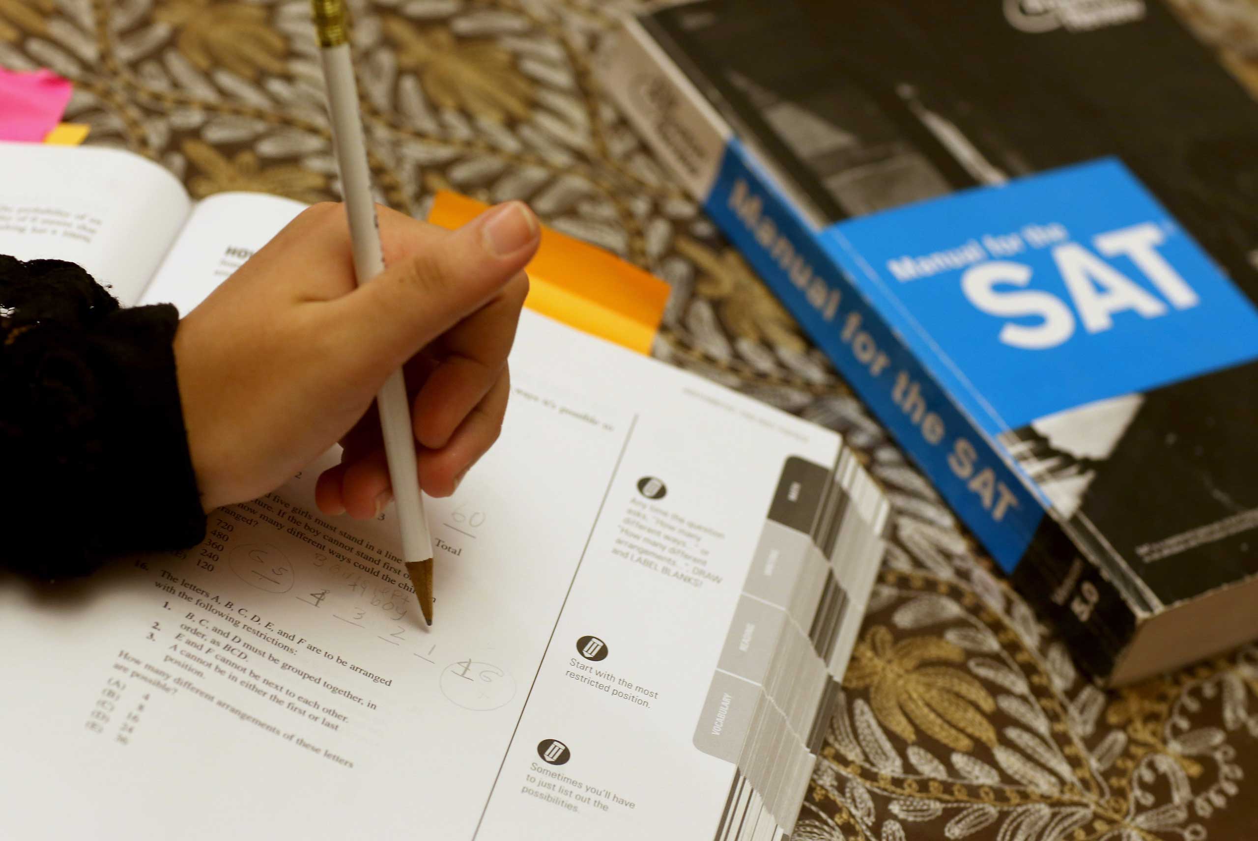 A student prepares for the SAT in Pembroke Pines, Fla., last year. (Joe Raedle—Getty Images)