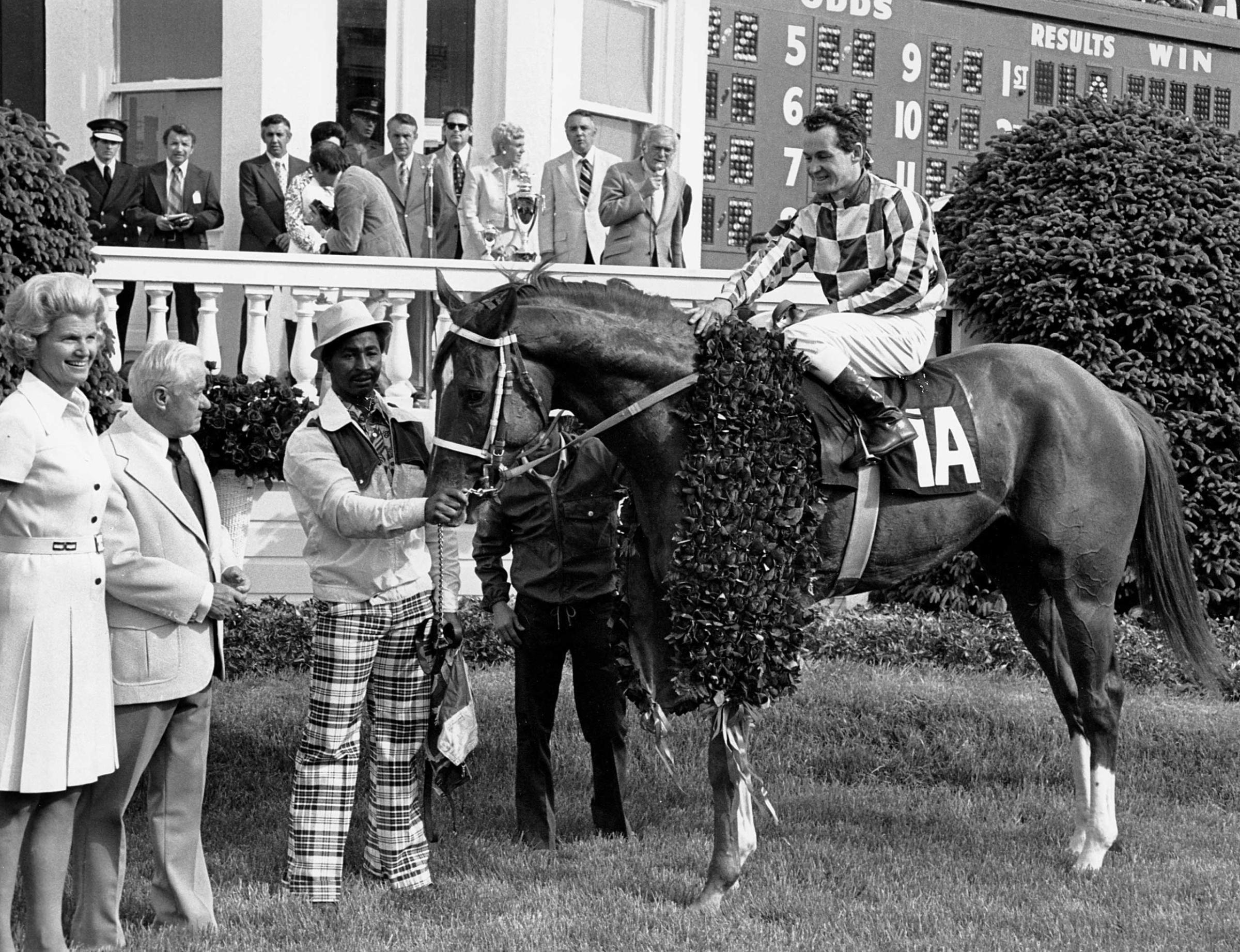 1973: Secretariat with jockey Ron Turcotte