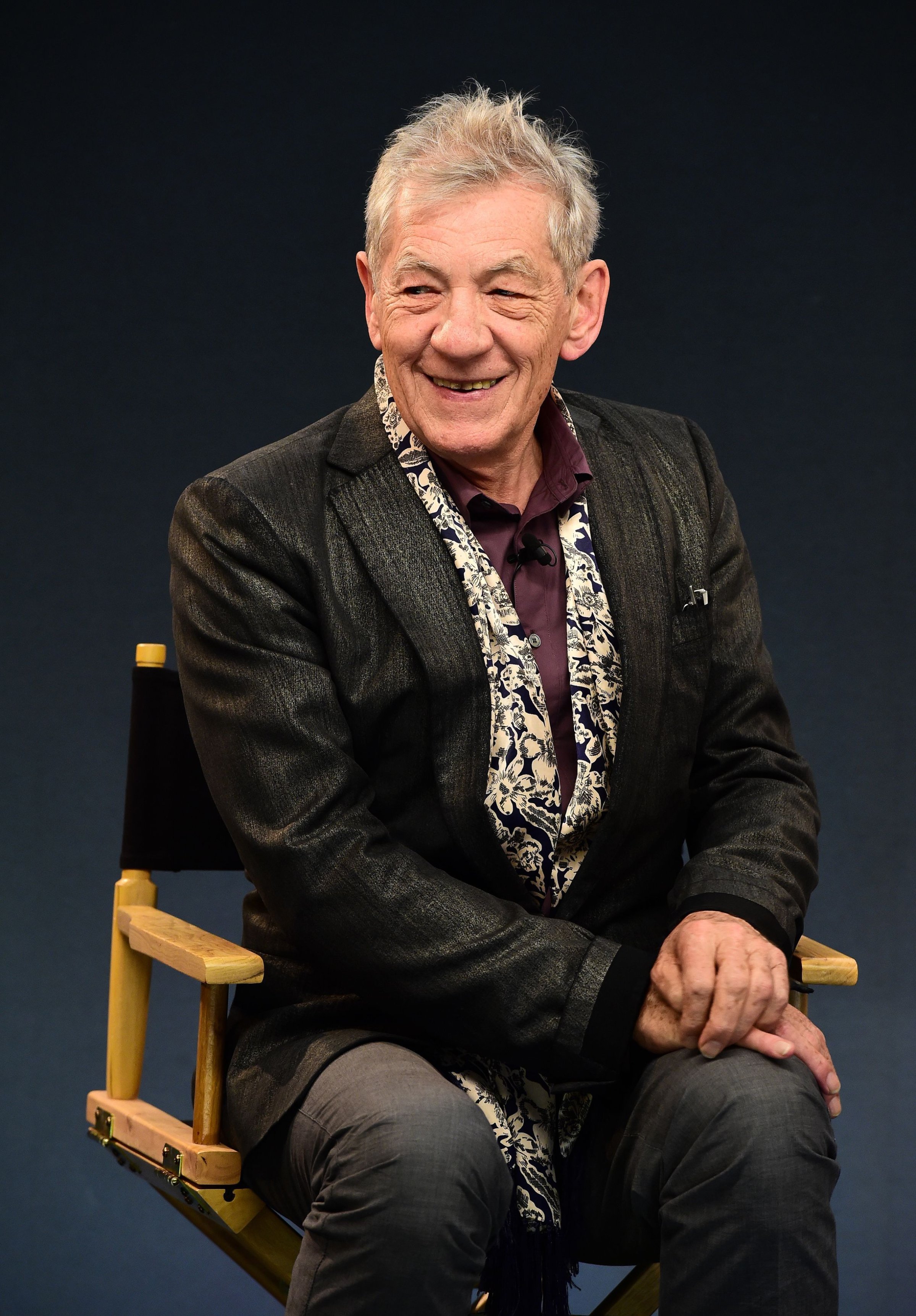 Sir Ian McKellen attends a Meet The Actor event at the Apple Store in London on May 26, 2015.