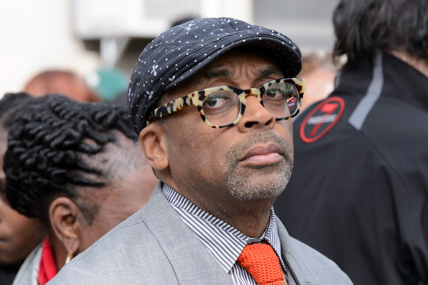 Spike Lee attends a press conference to discuss the upcoming film 'Chiraq' at St. Sabina Church on May 14, 2015 in Chicago, Illinois. (Daniel Boczarski — Getty Images)