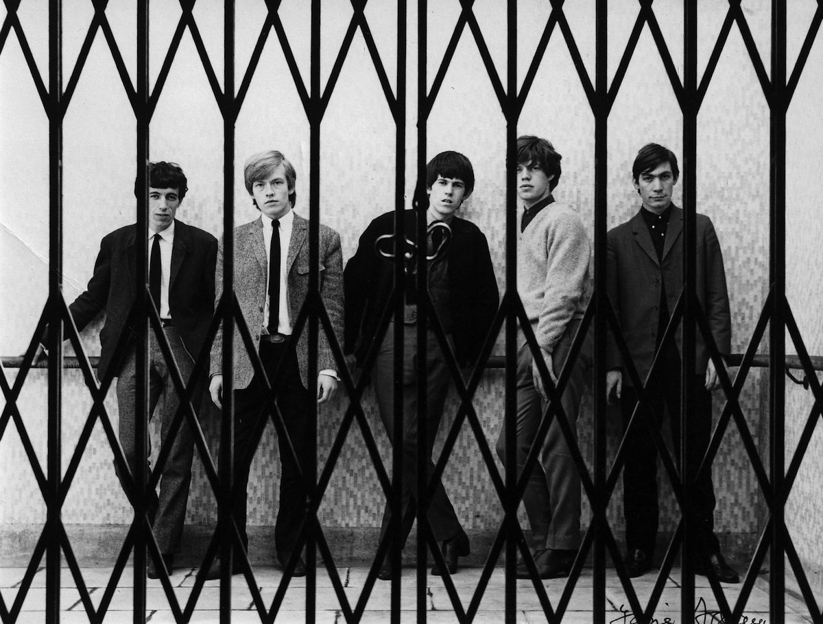 The Rolling Stones (L-R: Bill Wyman, Brian Jones, Keith Richards, Mick Jagger, Charlie Watts) in 1963 (Fiona Adams—Redferns / Getty Images)