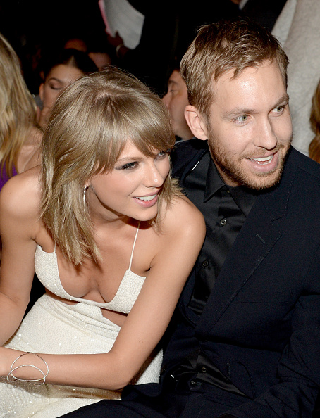 Taylor Swift (L) and Calvin Harris at the 2015 Billboard Music Awards in las Vegas on May 17, 2015.