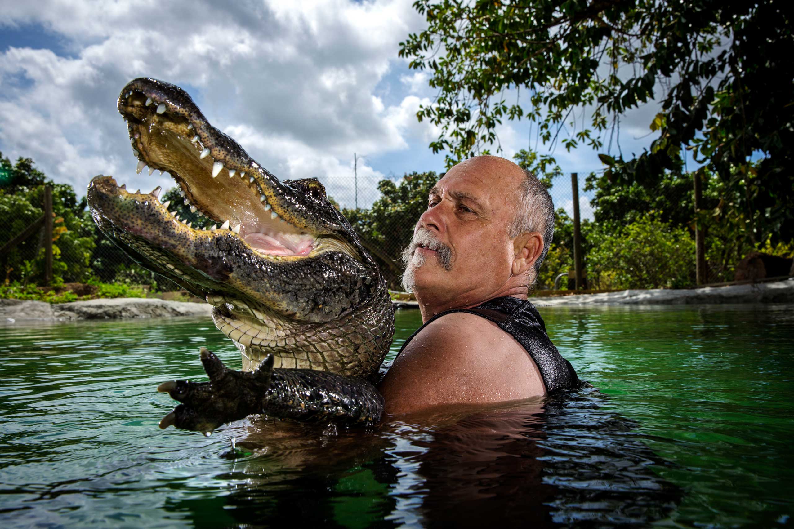 Bob Freer, Alligator Wrestler, Florida.