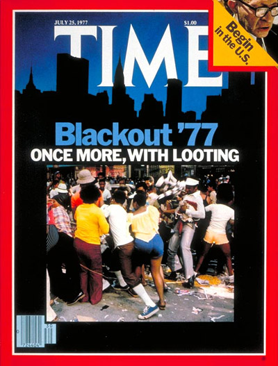 The July 25, 1977, cover of TIME (Cover Credit: SKYLINE BY ERIC MEOLA; LOOTERS BY ALON REININGER/CONTACT.)