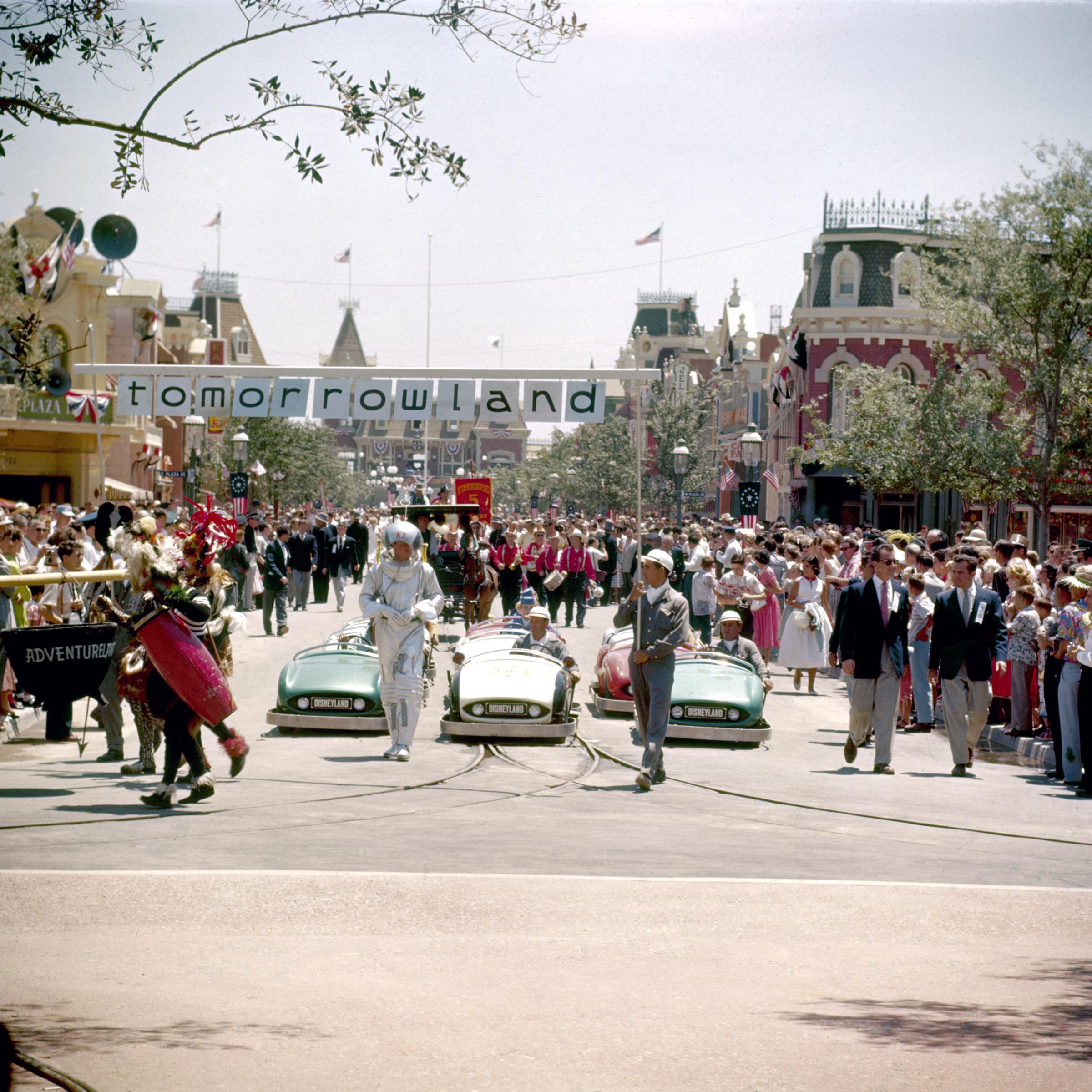Disneyland Parade done as a preview for national television, 1955.