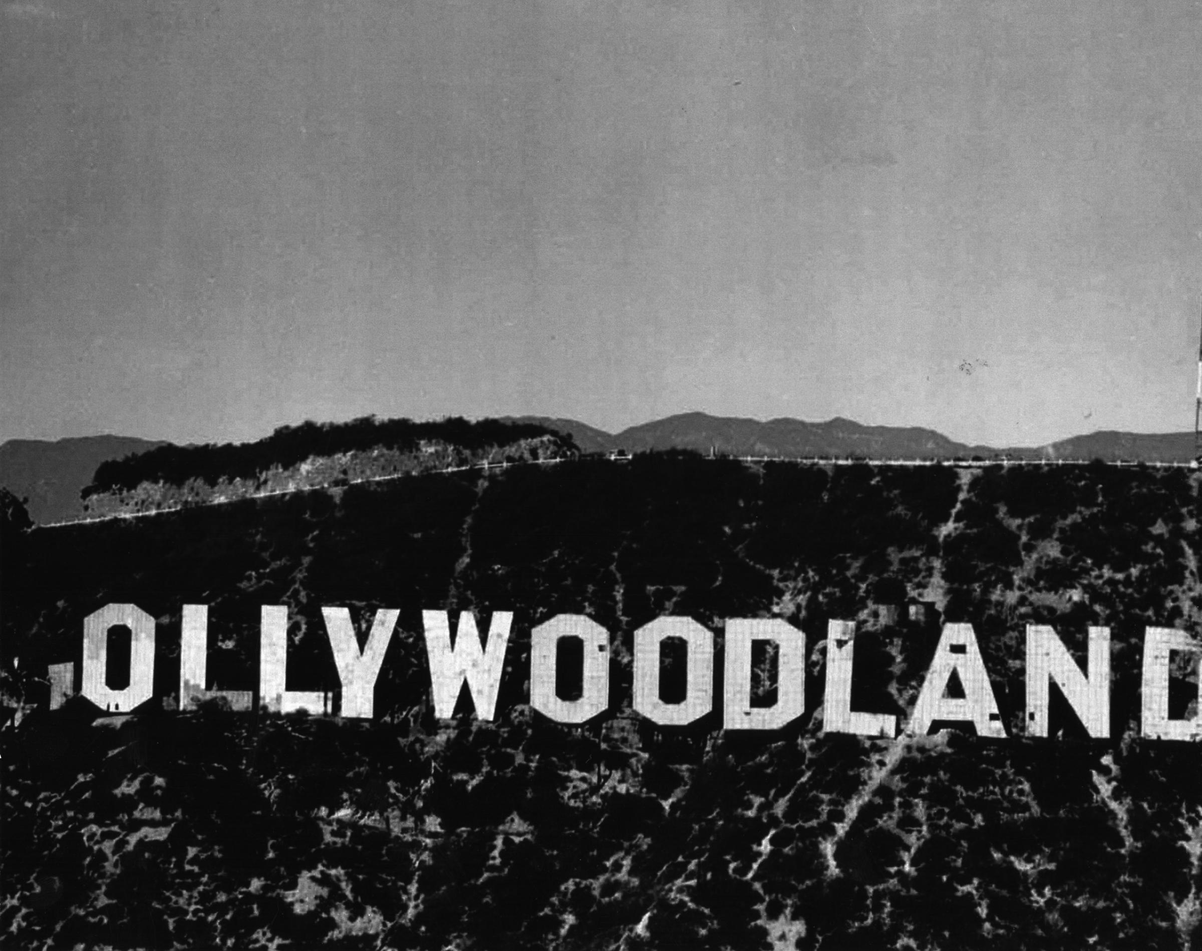 The "ollywoodland" sign, 1949.