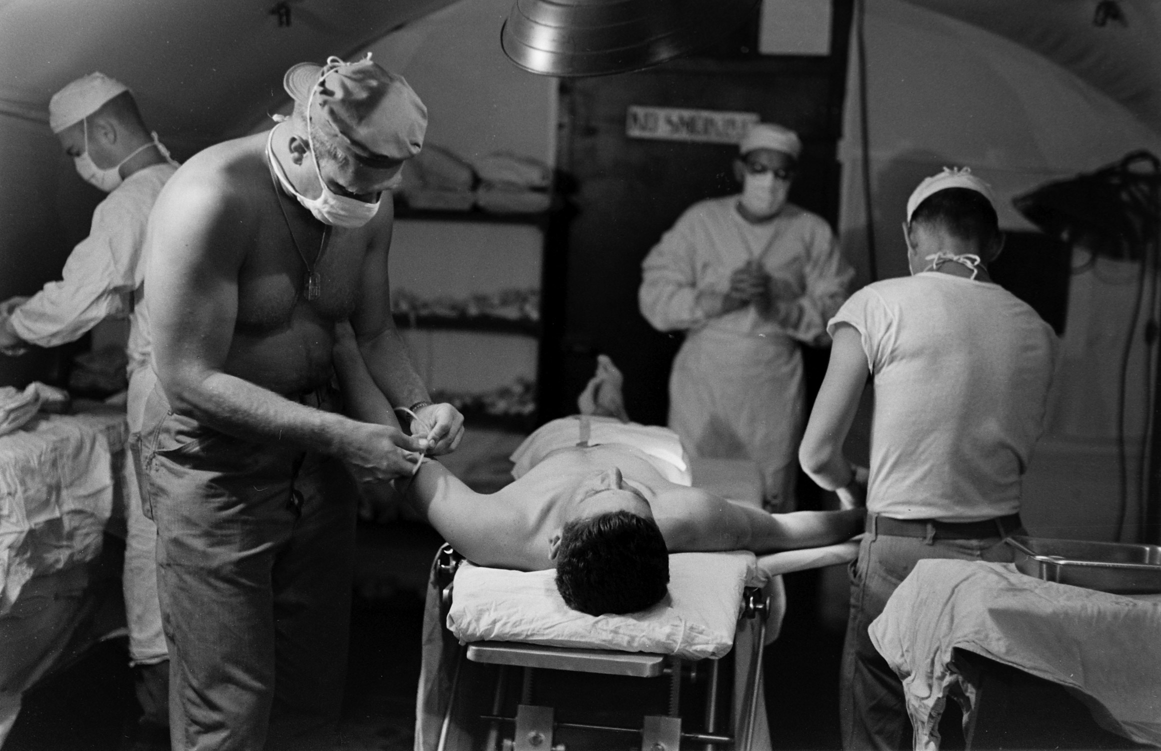Marine front-line hospital, Panmunjom Korea 1953.