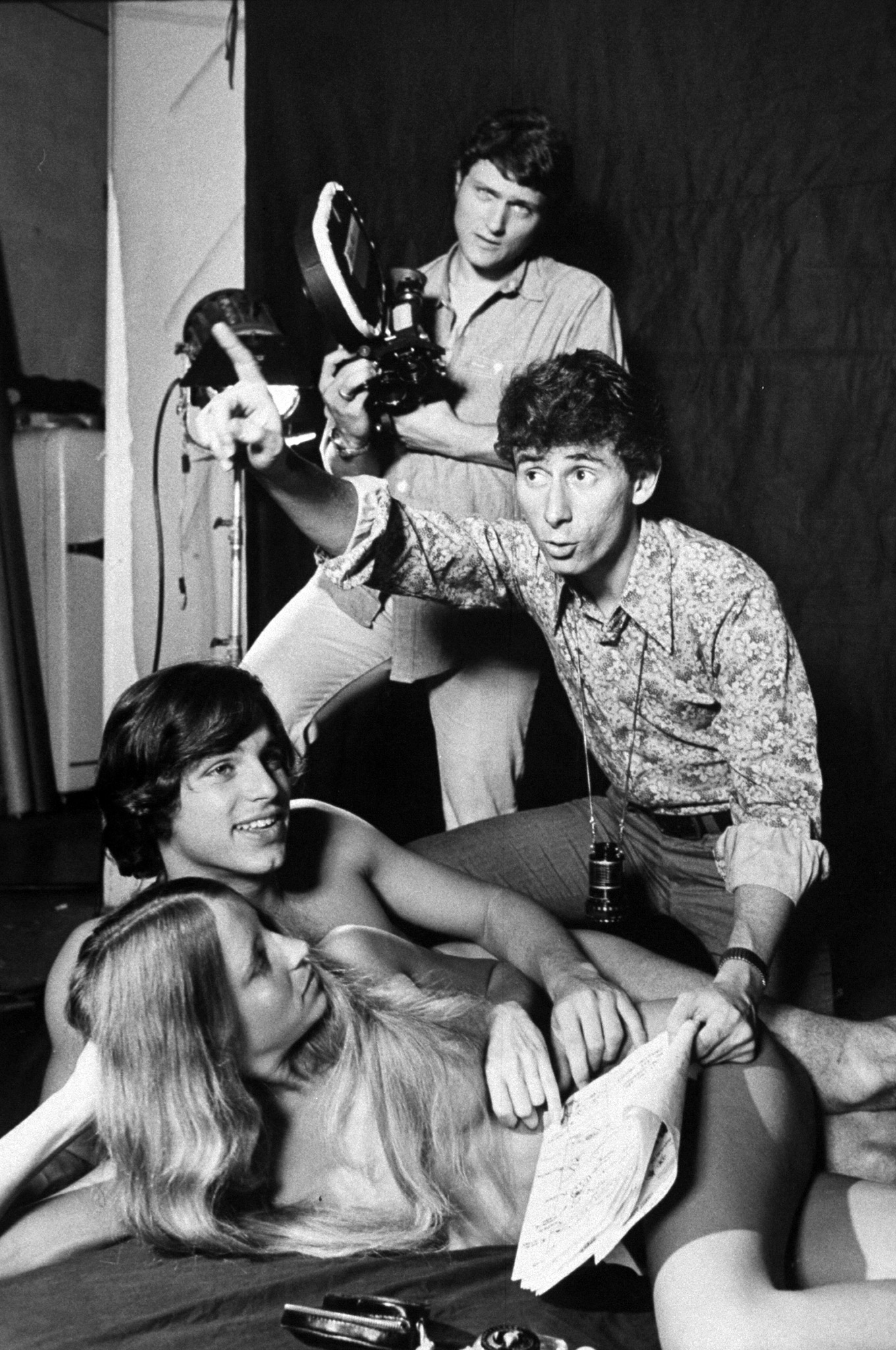 Alan Roberts directs nude couple for a scene in his film Zodiac Couples.