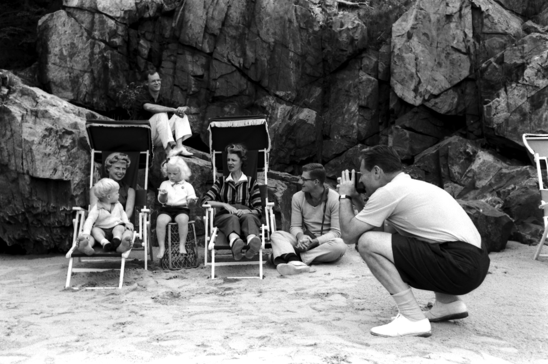 Nelson Rockefeller family on vacation in 1958