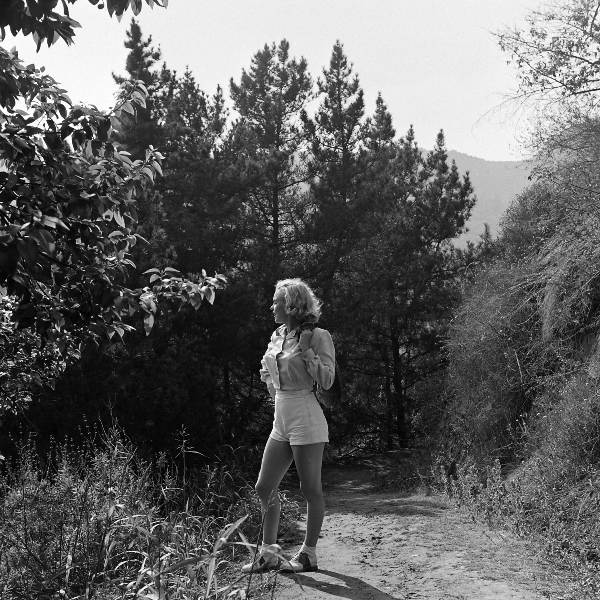 Marilyn Monroe in Griffith Park in Los Angeles, California, 1950.