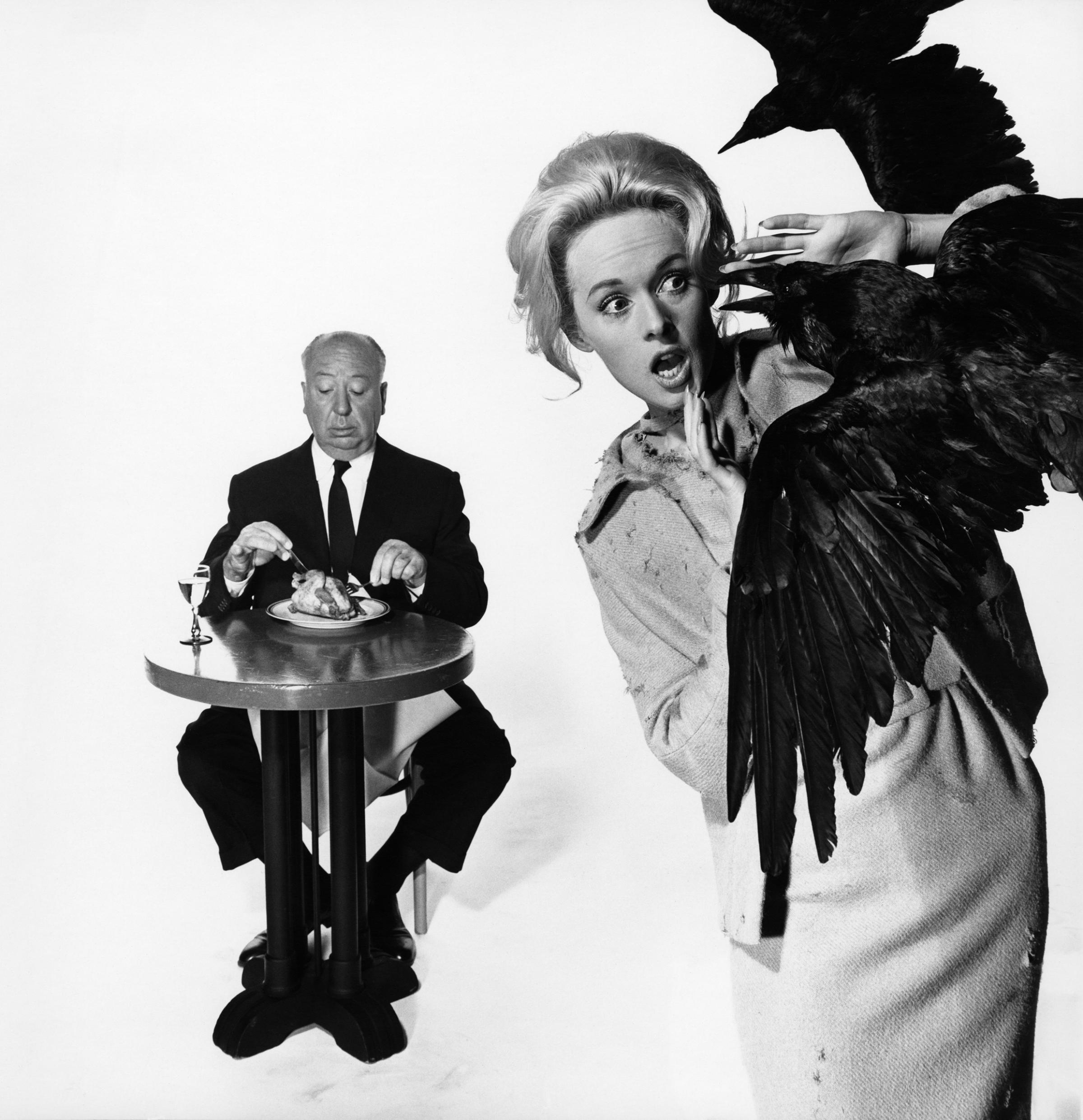 Alfred Hitchcock and Tippi Hedren, 1962