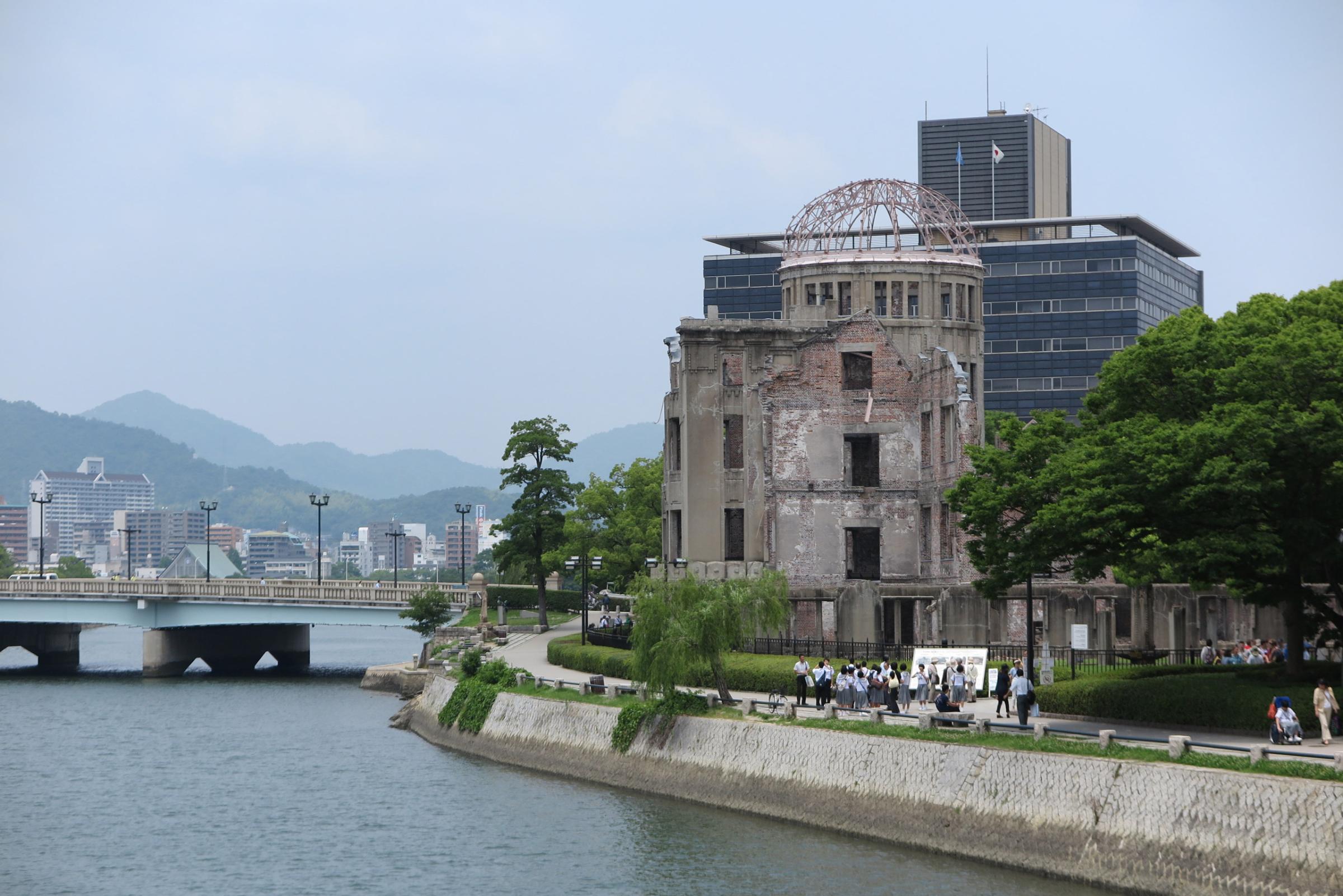 View of the peace memorial, the Atomic Bomb Dome, in Hiroshima, Japan, 24 June 2015.