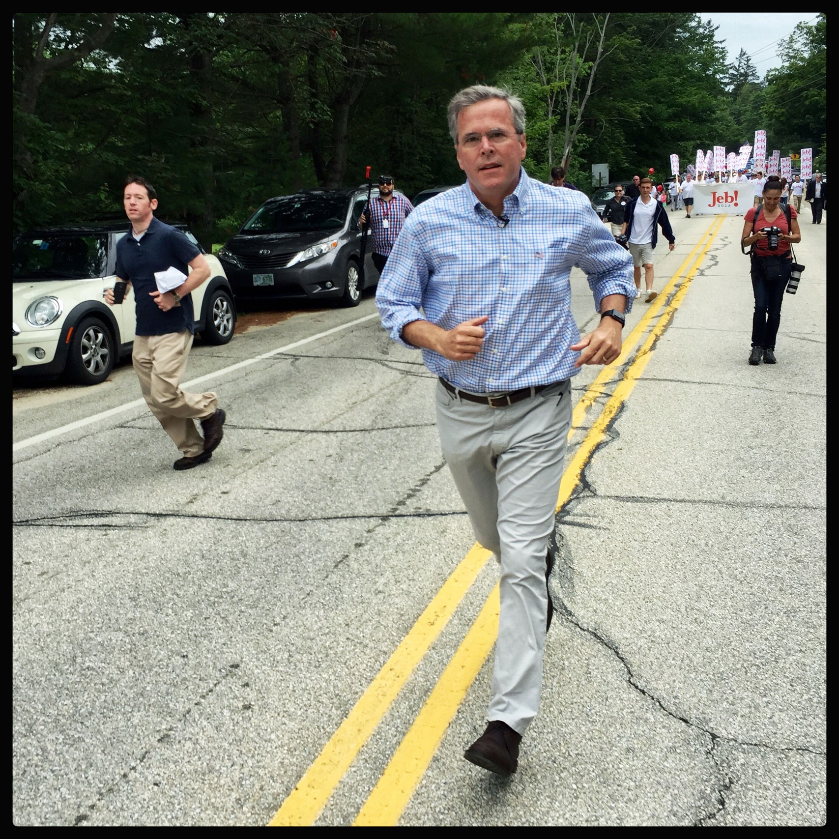 Jeb Bush Campaigns in New Hampshire