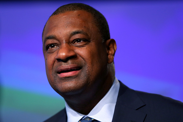 Jeffrey Webb, FIFA Vice-President and CONCACAF President looks on during the CONCACAF confederation meeting at Renaissance Hotel on May 26, 2015 in Zurich, Switzerland (Alexander Hassenstein — FIFA via Getty Images)