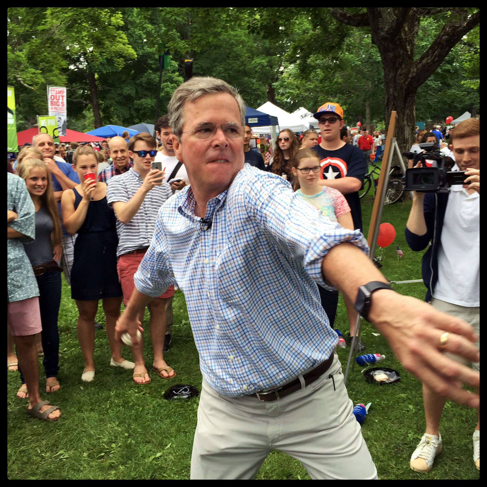 Jeb Bush Campaigns in New Hampshire