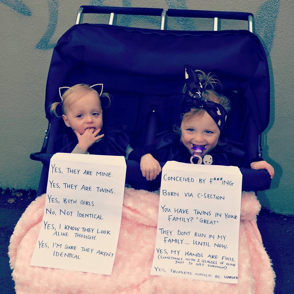Annie Nolan's twin daughters in the photo that went viral