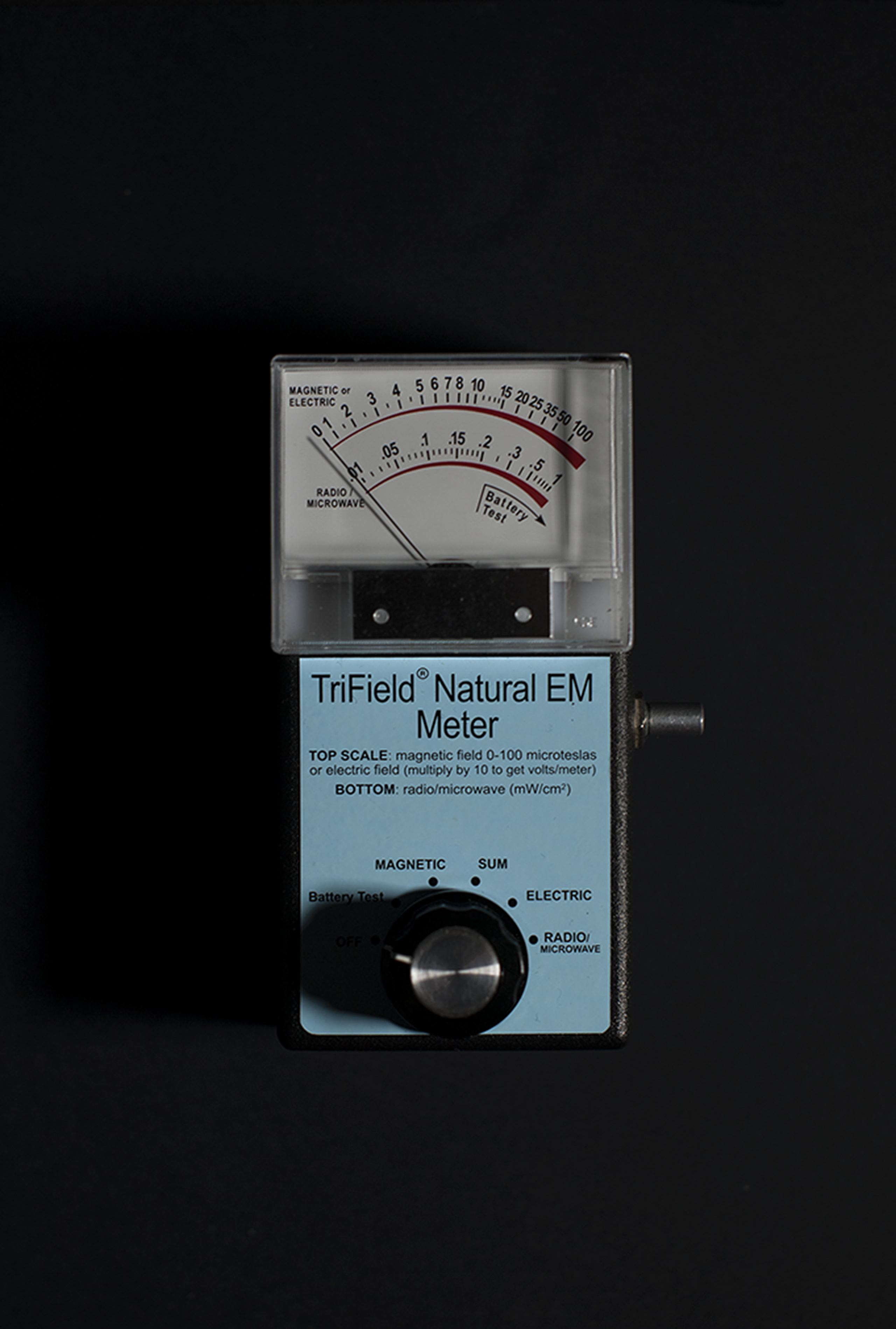The Natural EM Meter detects radio/microwaves and changes in extremely weak static (DC or “Natural”) electric and magnetic fields. It is so highly sensitive that it will detect the presence of body parts. What makes this unit so useful for paranormal work is the audio tone which alerts the user to activity in the vicinity of the meter. Several meters can be placed throughout a location unattended to track the movement of activity.