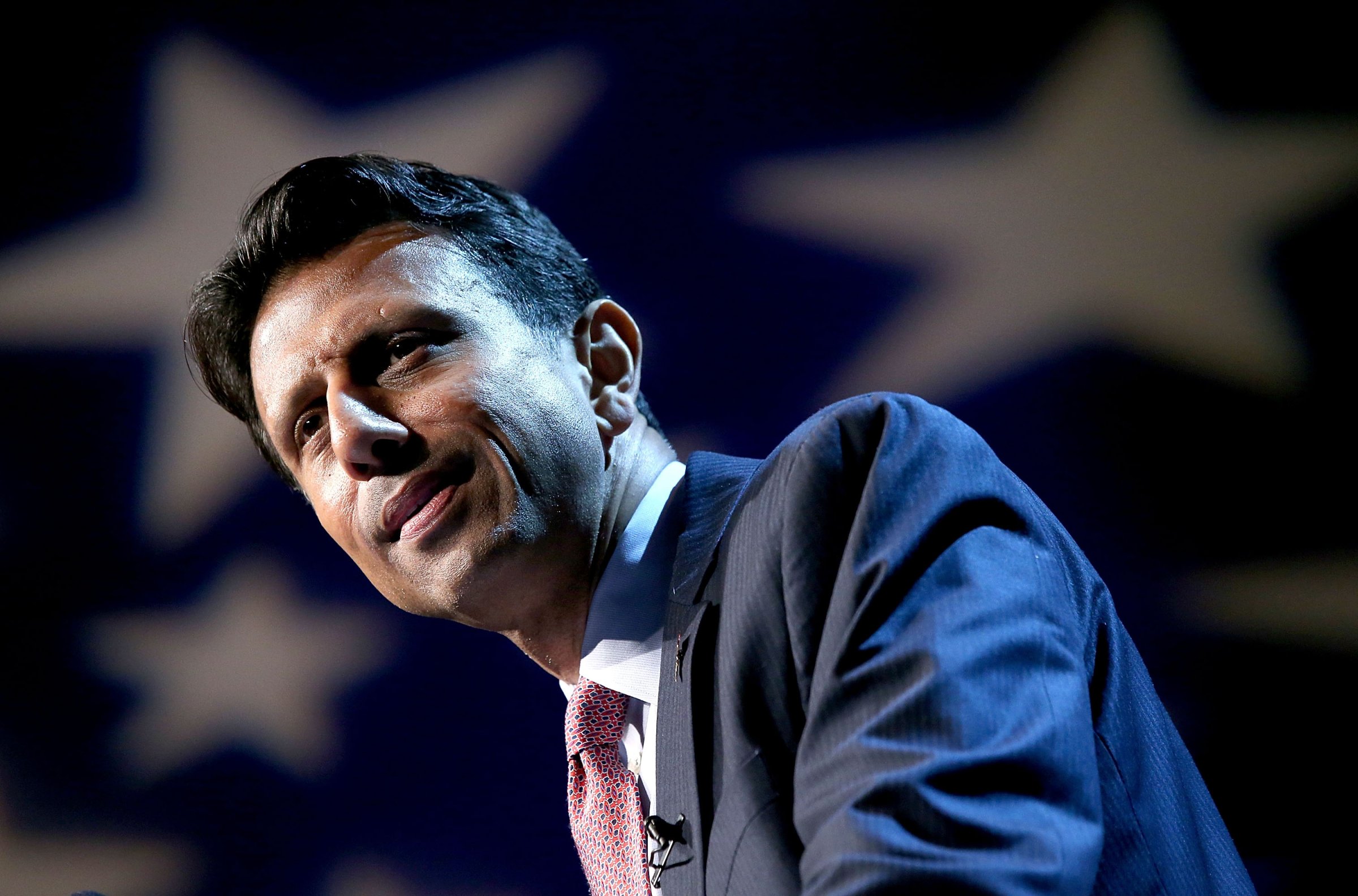 Louisiana Governor Bobby Jindal announces his candidacy for the 2016 Presidential nomination during a rally a he Pontchartrain Center in Kenner, Louisiana on June 24, 2015.