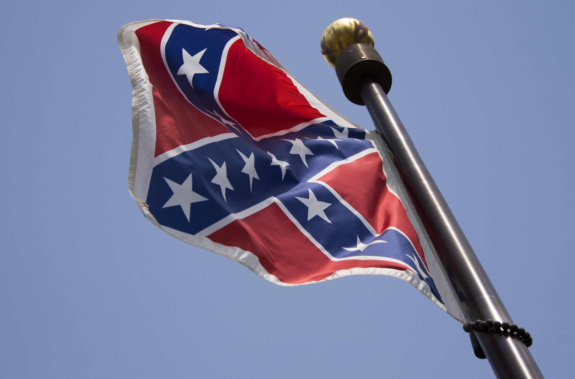 The Confederate Flag flies on the South Carolina State House grounds in Columbia, S.C. on June 24, 2015.