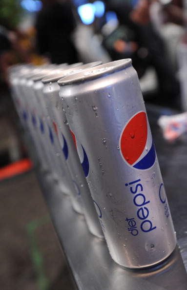 Diet Pepsi cans displayed at NYC's Wine and Food Festival - Grand Tasting in New York City on Oct. 1, 2011.