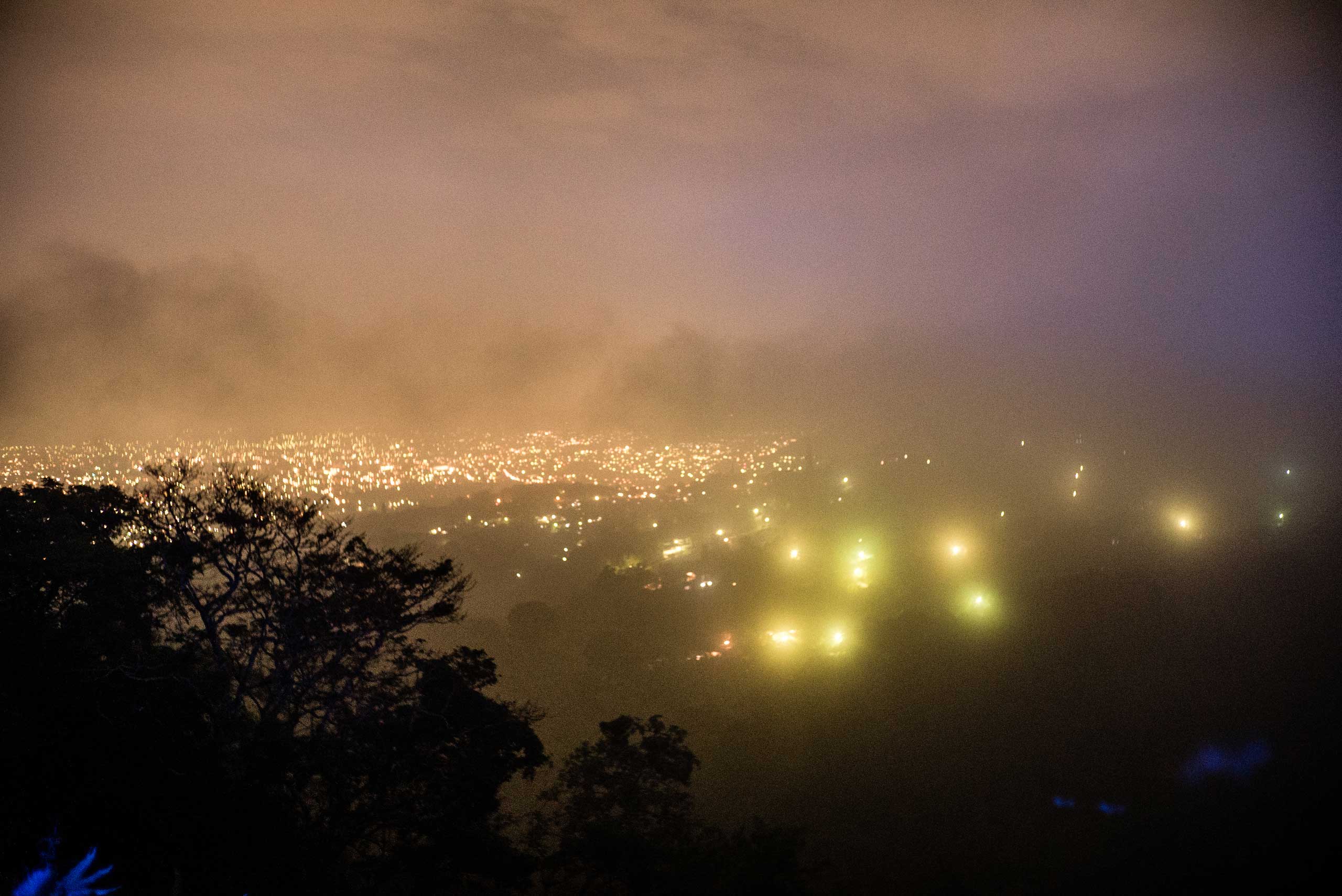 A night view of San Salvador on May 30, 2015.
