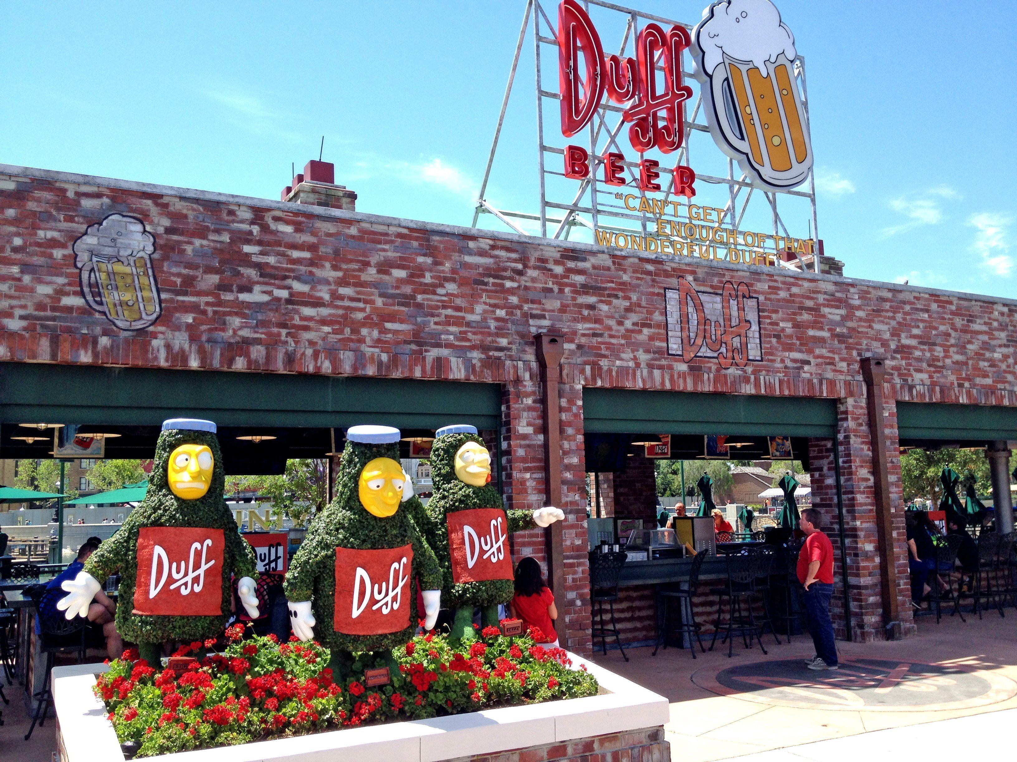 Homer’s favorite Beer, Duff, is available at the ‘brewery’ in the Springfield area of Universal Studios in Orlando, Fla. (Miami Herald&mdash;MCT via Getty Images)