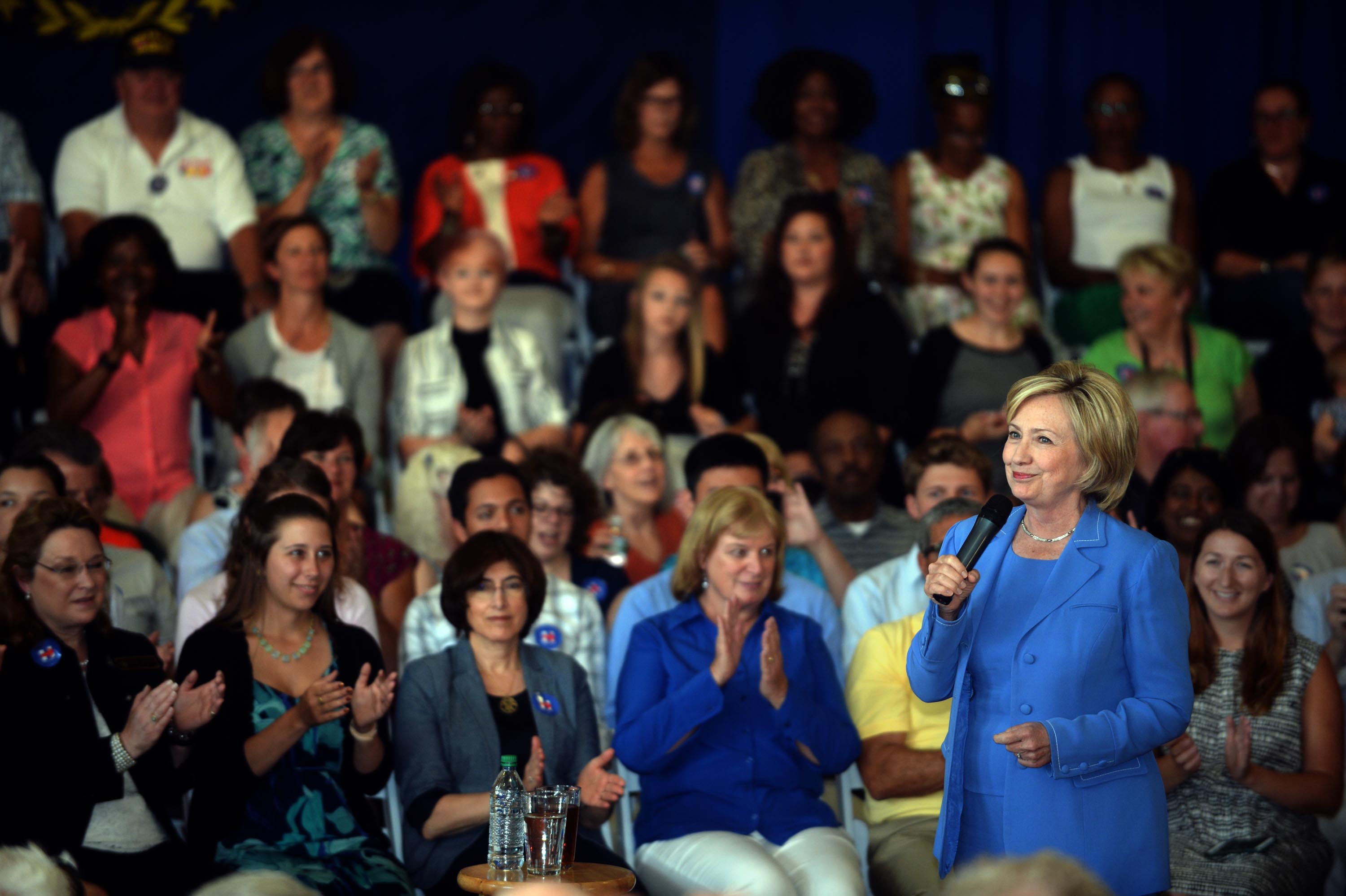 Democratic Presidential candidate Hillary Clinton speaks during a town hall event at Dover City Hall July 16, 2015 in Dover, New Hampshire. (Darren McCollester&mdash;2015 Getty Images)