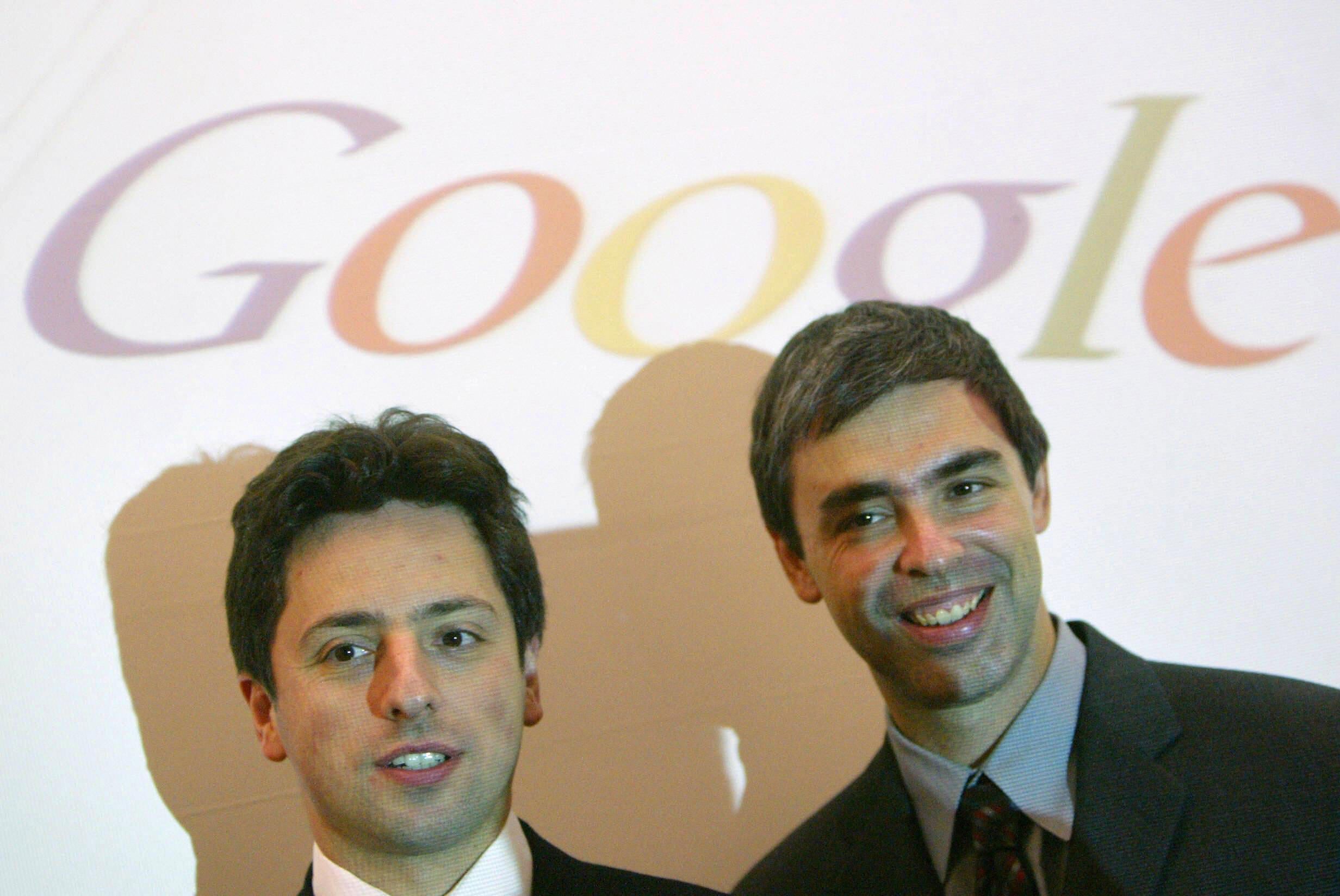 Google co-founders Sergey Brin, left, and Larry Page. (John MacDougall—AFP/Getty Images)