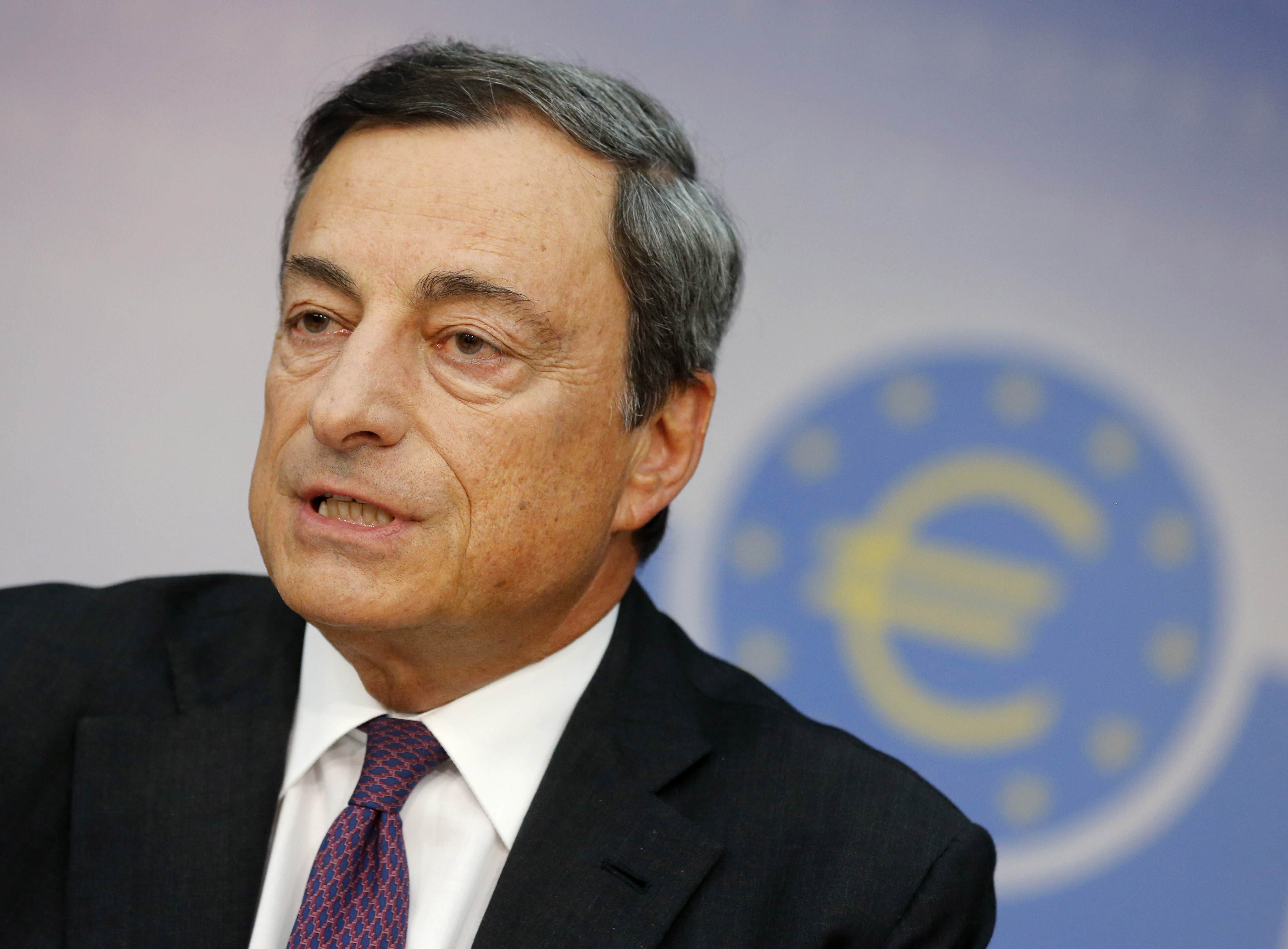 President of the European Central Bank Mario Draghi talks during a news conference in Frankfurt on Sept. 4, 2014 (Michael Probst—AP)