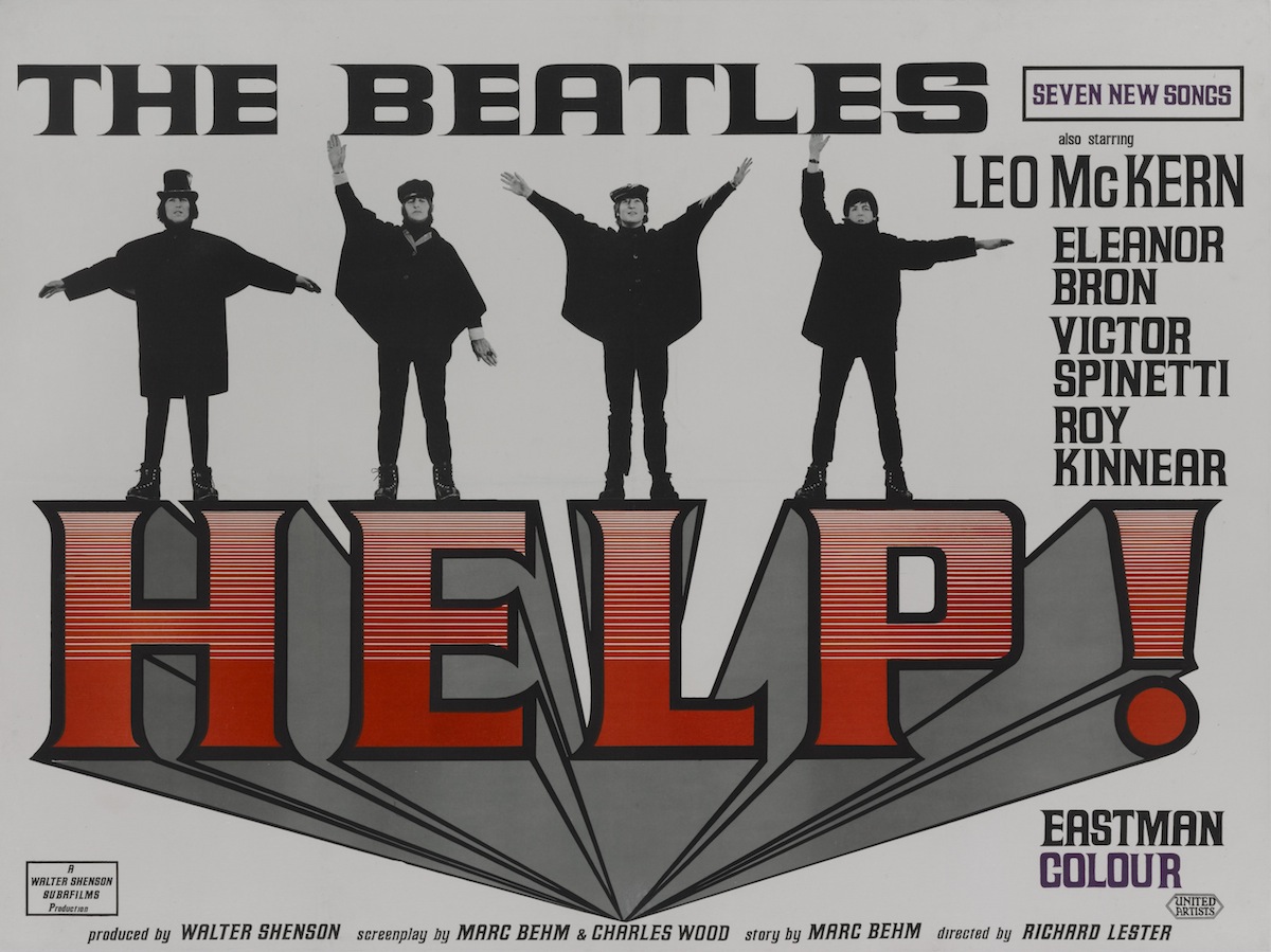 A poster for Richard Lester's 1965 musical film 'Help!' starring The Beatles. (Movie Poster Image Art / Getty Images)