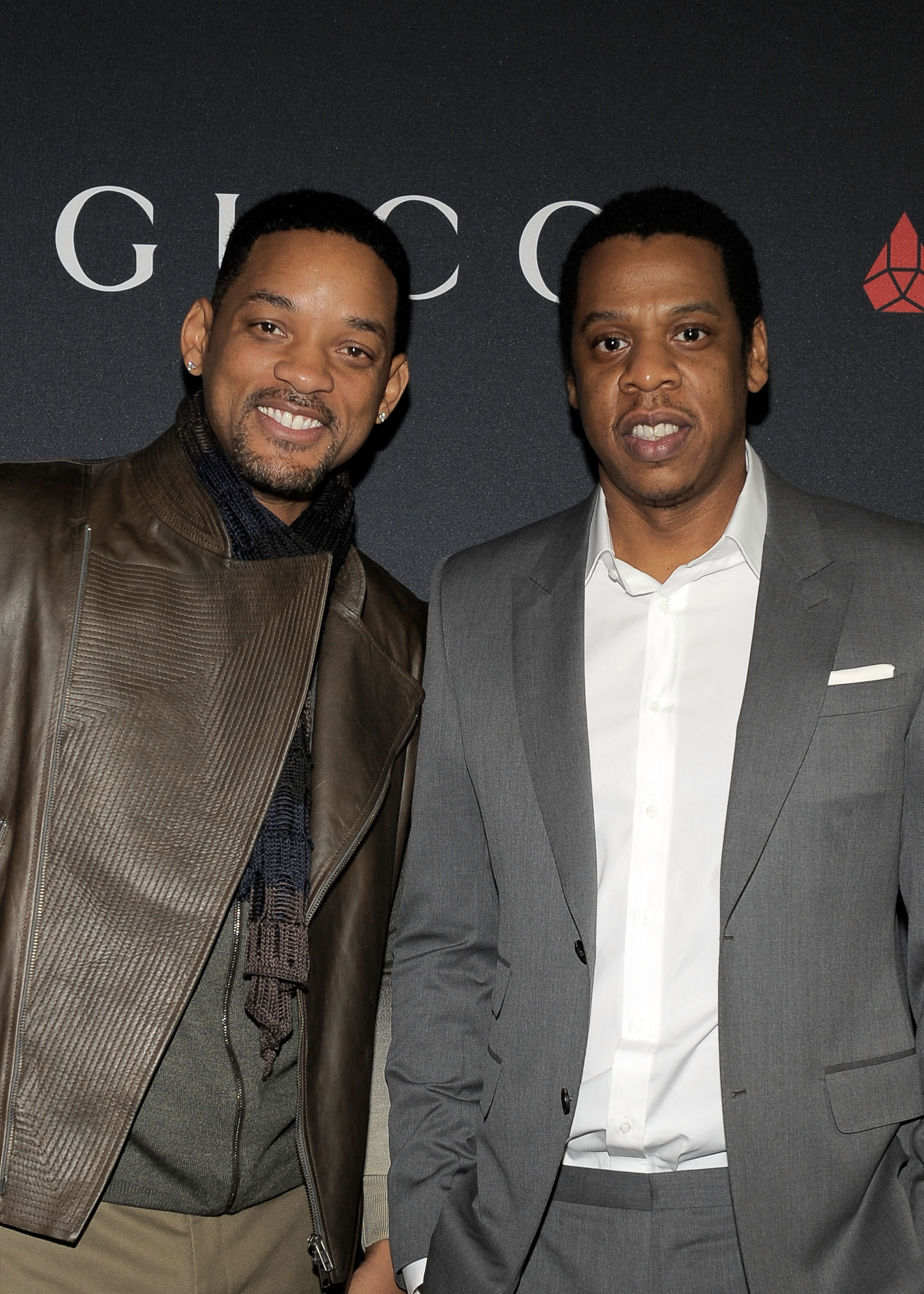 Actor Will Smith (L) and Rapper Jay-Z arrive at the Gucci and RocNation Pre-GRAMMY brunch held at Soho House on February 12, 2011 in West Hollywood, California. (Charley Gallay&mdash;2011 Getty Images)