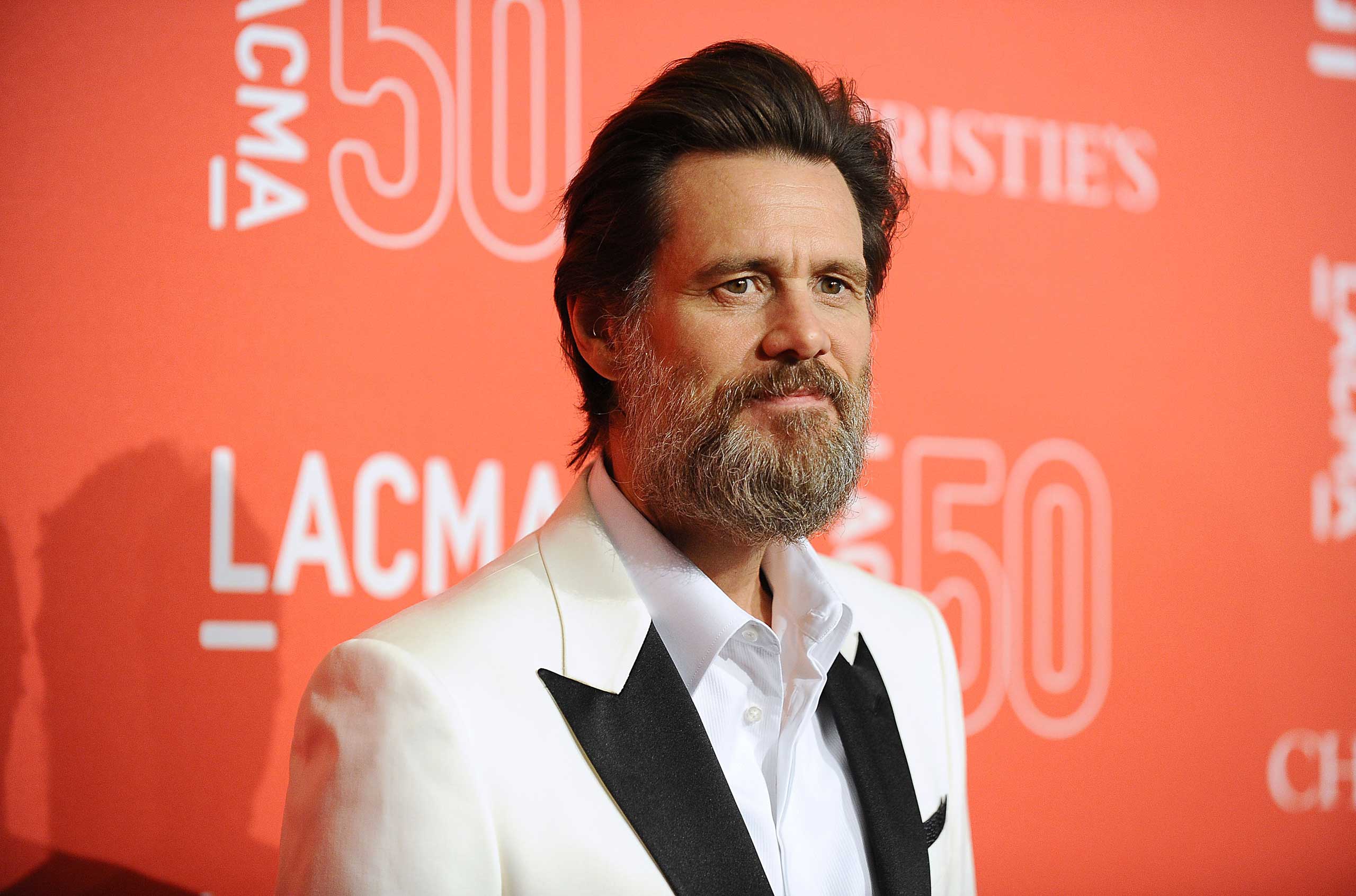 Actor Jim Carrey attends LACMA's 50th anniversary gala at LACMA in Los Angeles on April 18, 2015. (Jason LaVeris—FilmMagic/Getty Images)