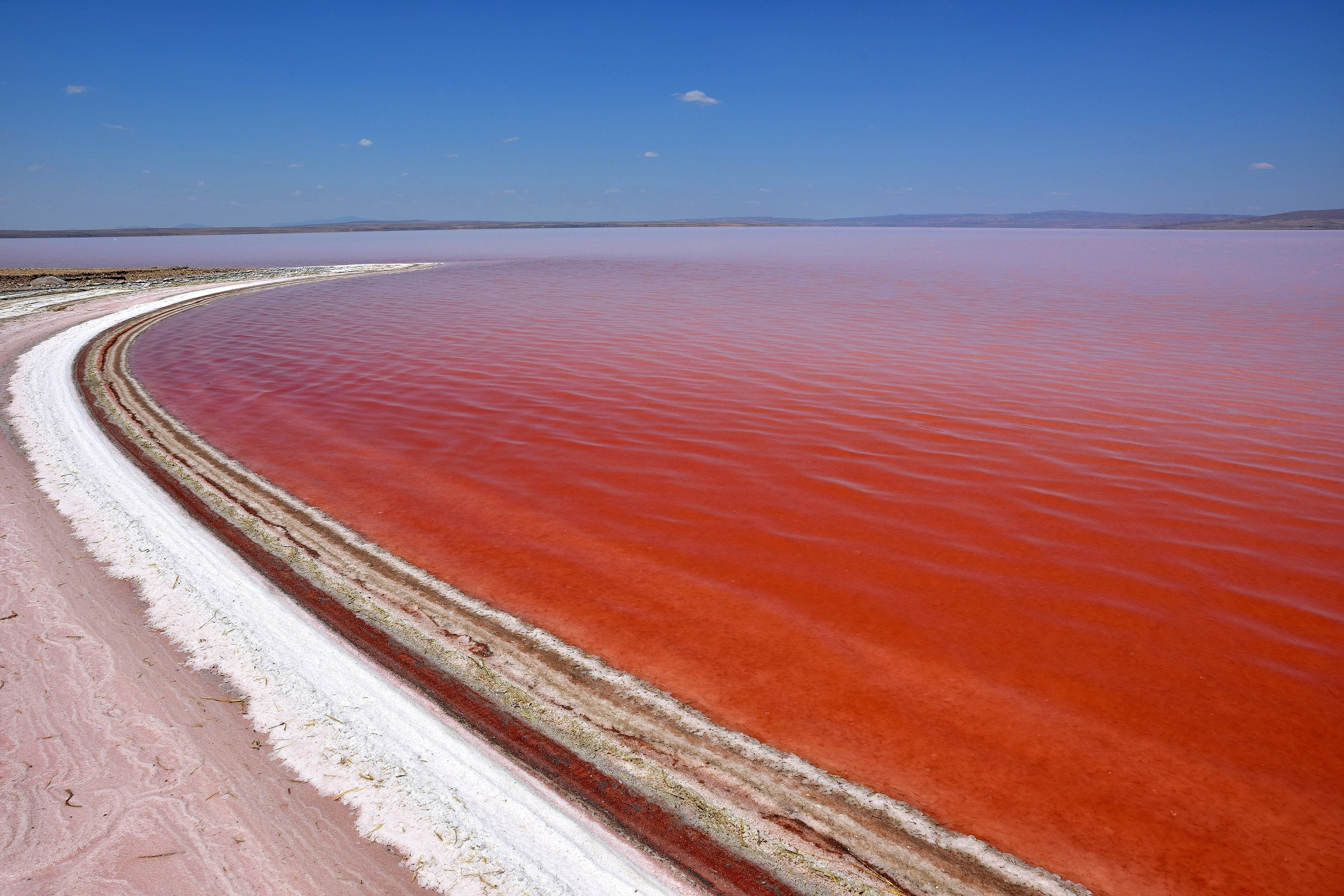 A view from the  Salt Lake  in Aksaray, Turkey on July 16, 2015.