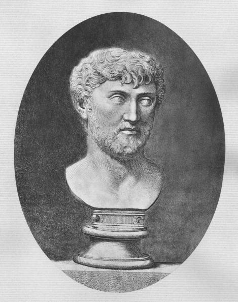 Roman poet and philosopher Titus Lucretius Carus (circa 95 - 55 BC).
