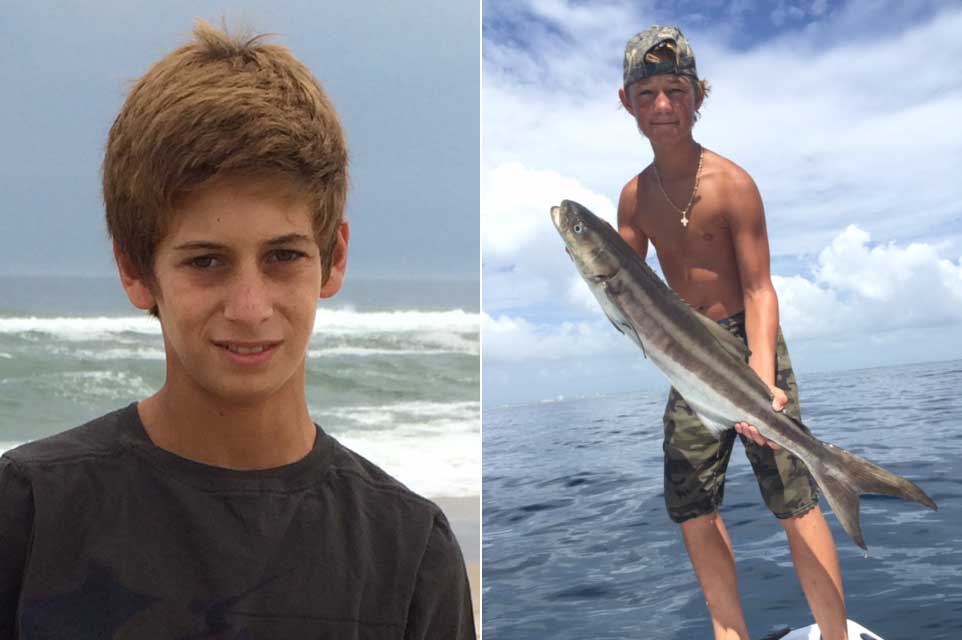 This combination made from photos provided by the U.S. Coast Guard shows Perry Cohen, left, and Austin Stephanos, both 14 years old. (AP)