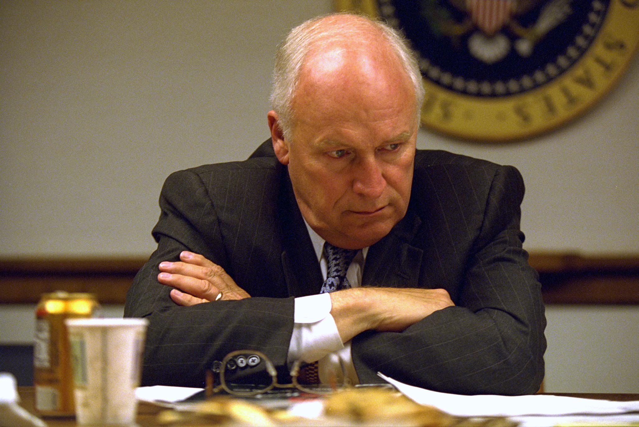 Vice President Dick Cheney inside the President's Emergency Operations Center