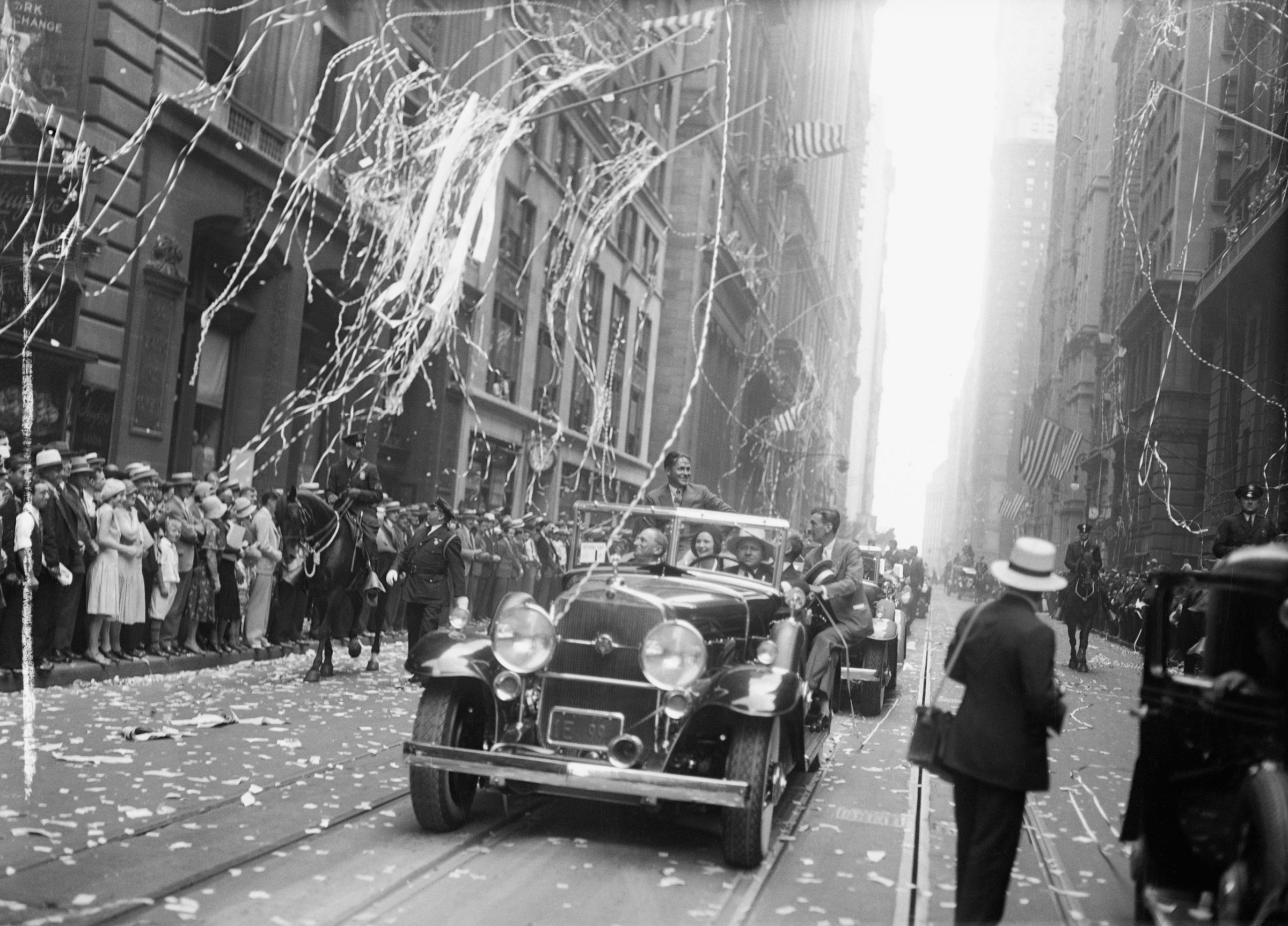 July 1930 --- Original caption: Parade up Broadway in welcome to Bobby Jones. --- Image by © Bettmann/CORBIS