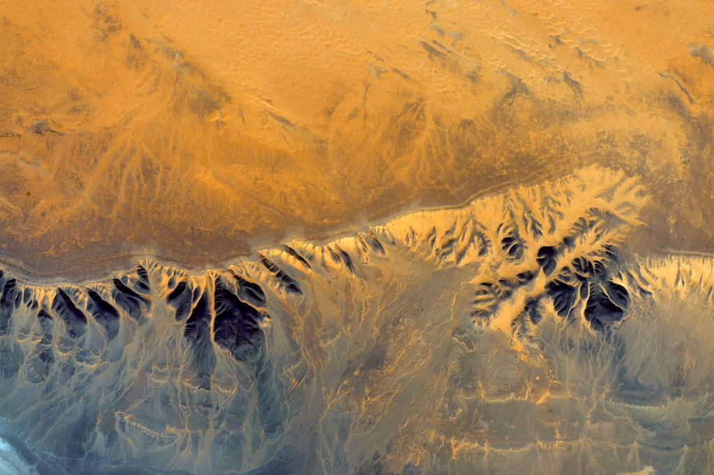 #EarthArt. This shade of yellow is a rare sight. #YearInSpace  - via Twitter on July 06, 2015