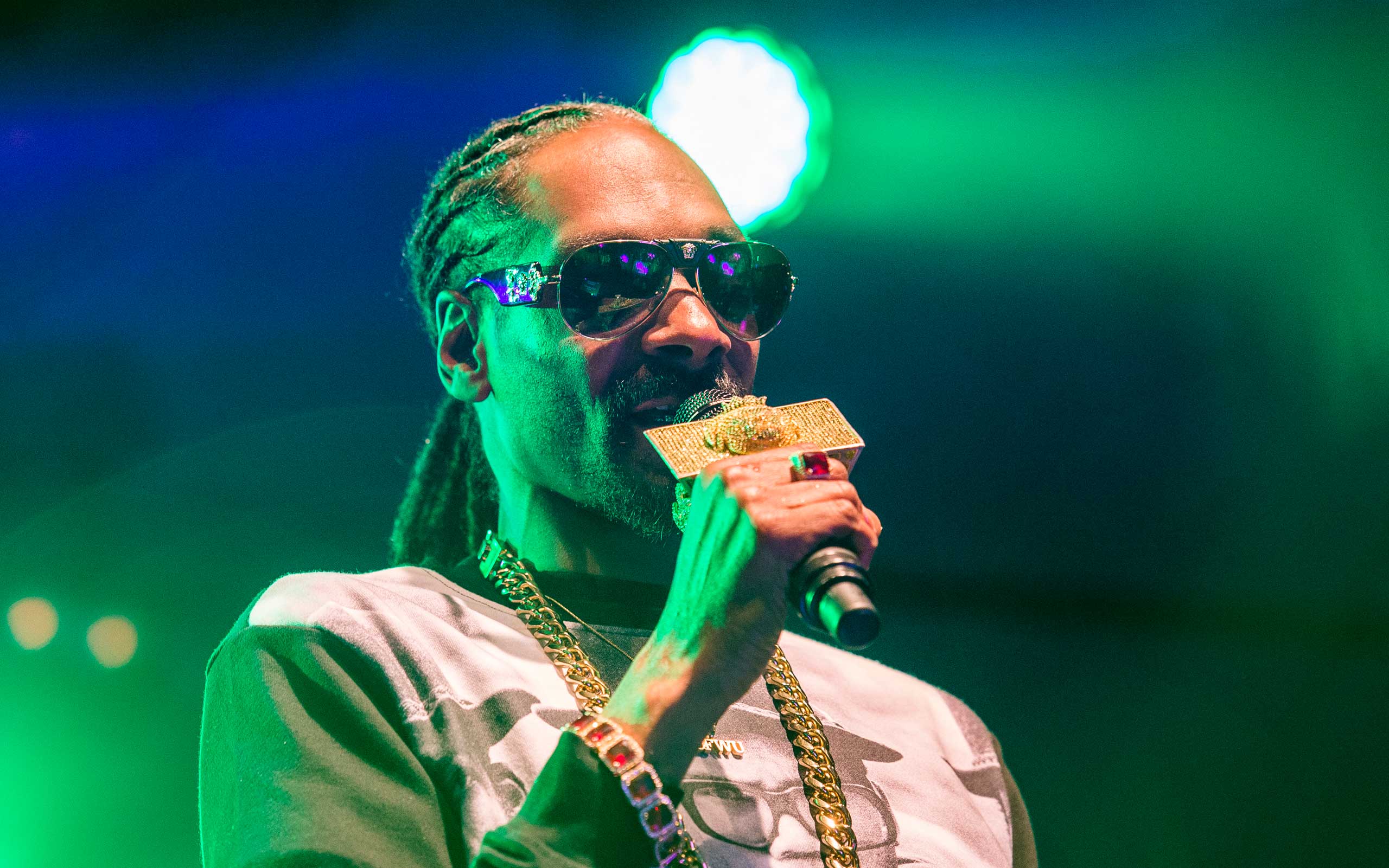 US rapper Snoop Dogg performing in Uppsala, Sweden, on July 25, 2015. (Marcus Ericsson—EPA)