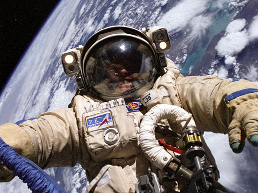 Spacewalk from International Space Station (Roscosmos)