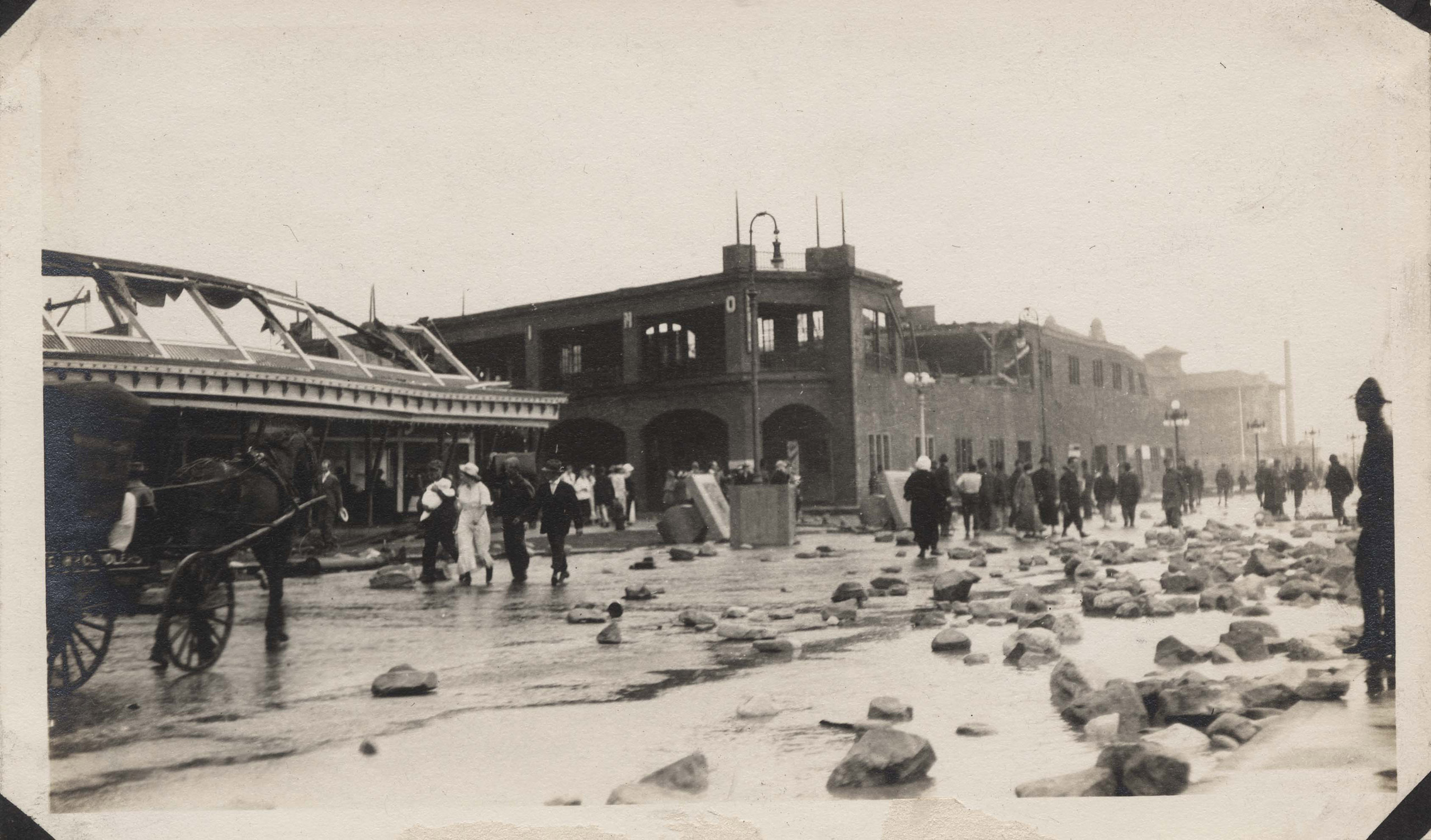 Colombo Cafe and Casino wreckage on Beach Boulevard after the hurricane.