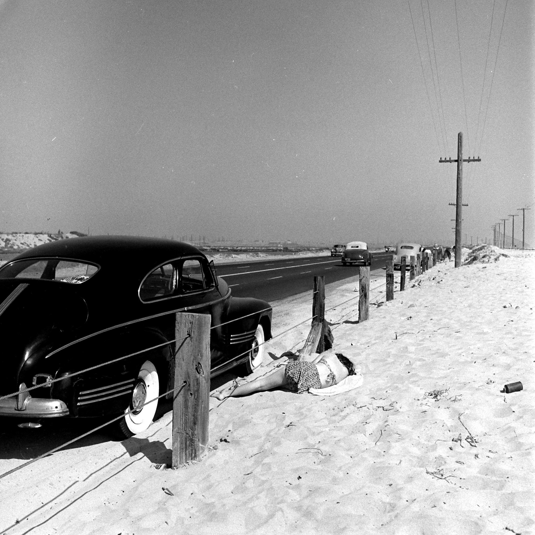 Santa Monica Beach, California, 1948.