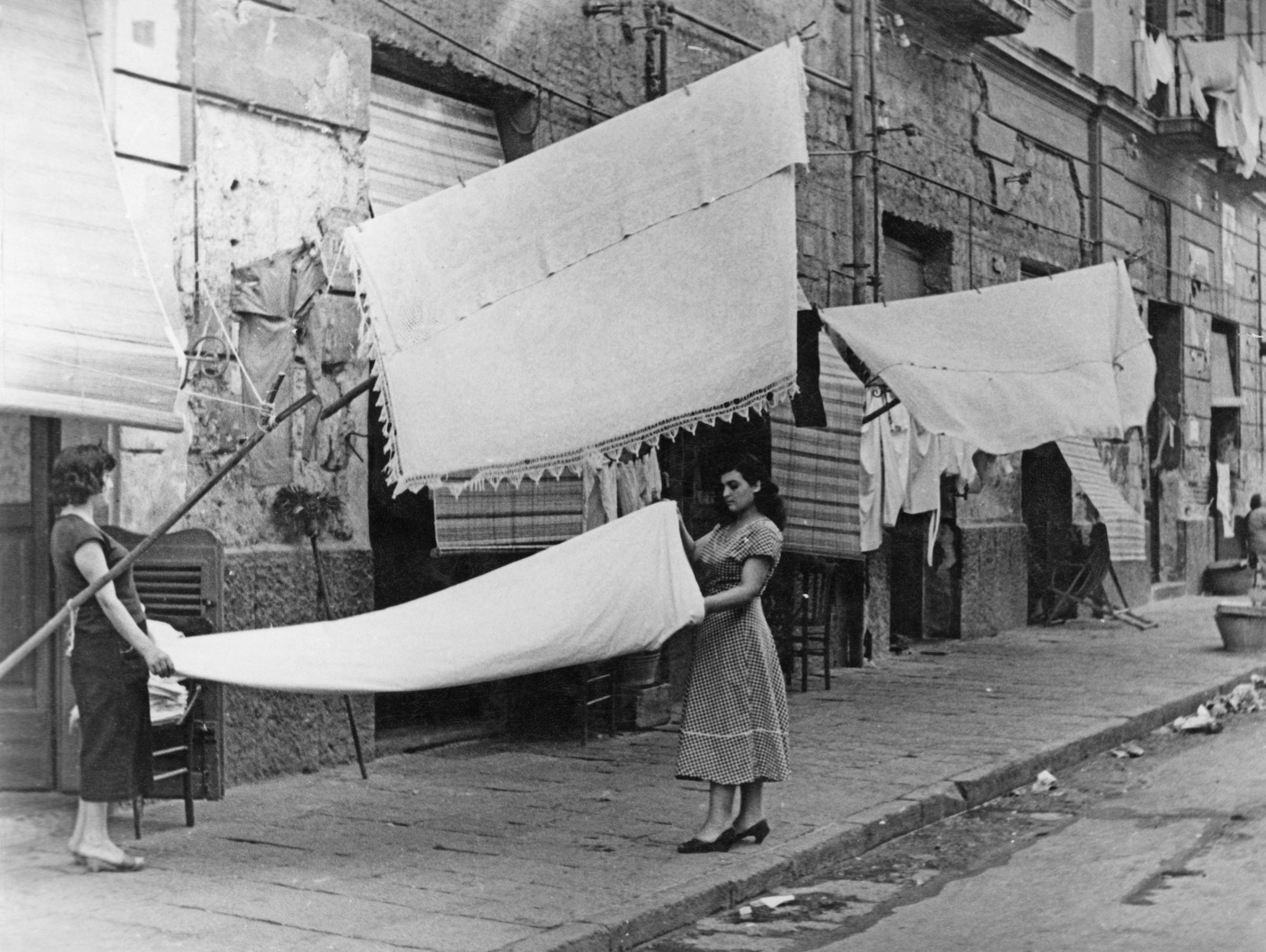 Friday is Wash Day for the people of Naples, Italy, July 1956.