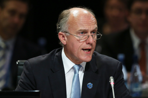 Australian Minister for Employment, Senator Eric Abetz opens the G20 Labour and Employment Ministerial Meeting on September 10, 2014 in Melbourne, Australia (Graham Denholm—Getty Images)