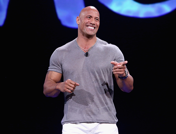 Dwayne Johnson of <i>Moana</i> takes part in Pixar and Walt Disney Animation Studios: The Upcoming Films presentation at Disney's D23 Expo in Anaheim (Jesse Grant—Getty Images)